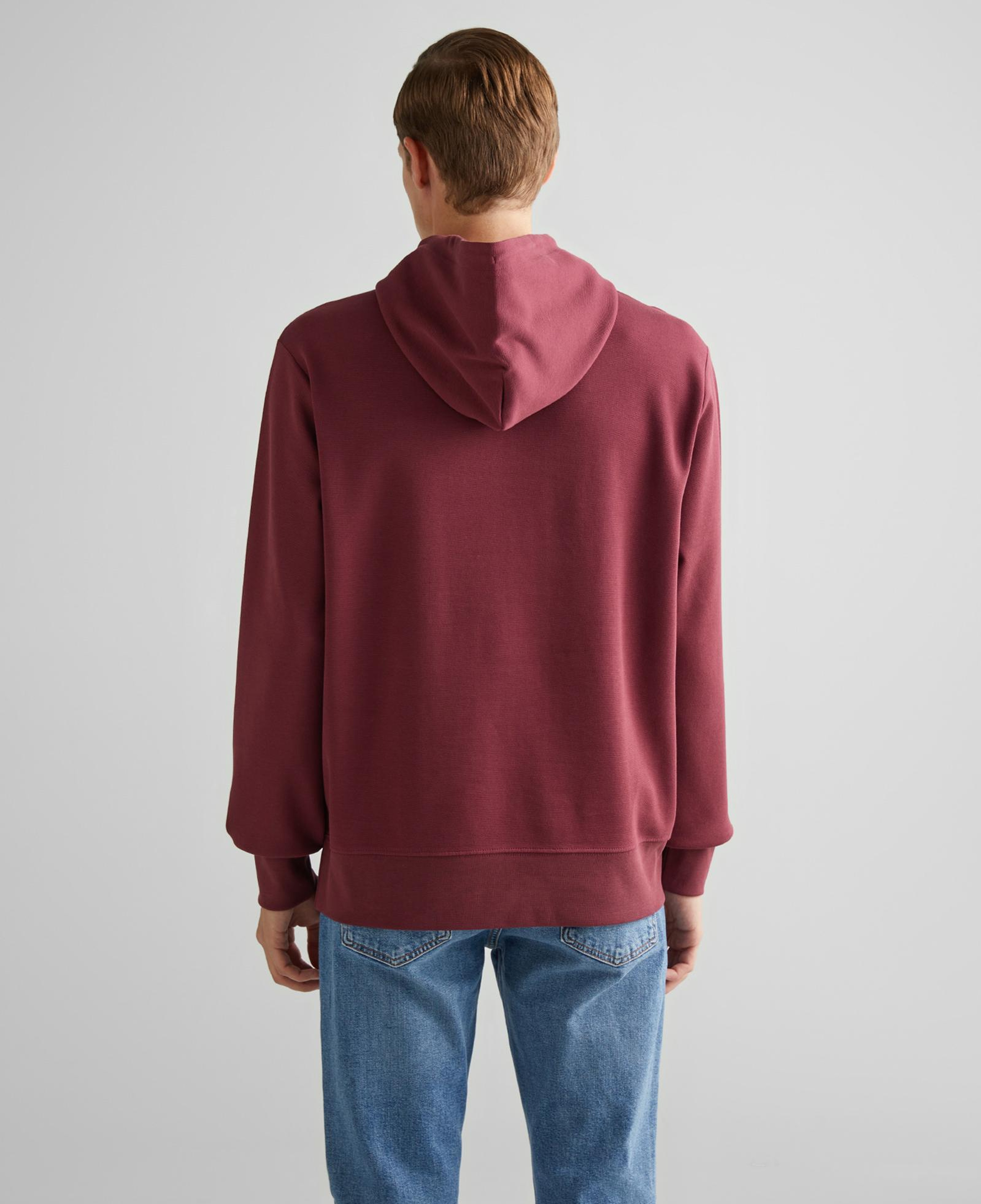 GANT Erkek Bordo Regular Fit Kapüşonlu Logolu Sweatshirt