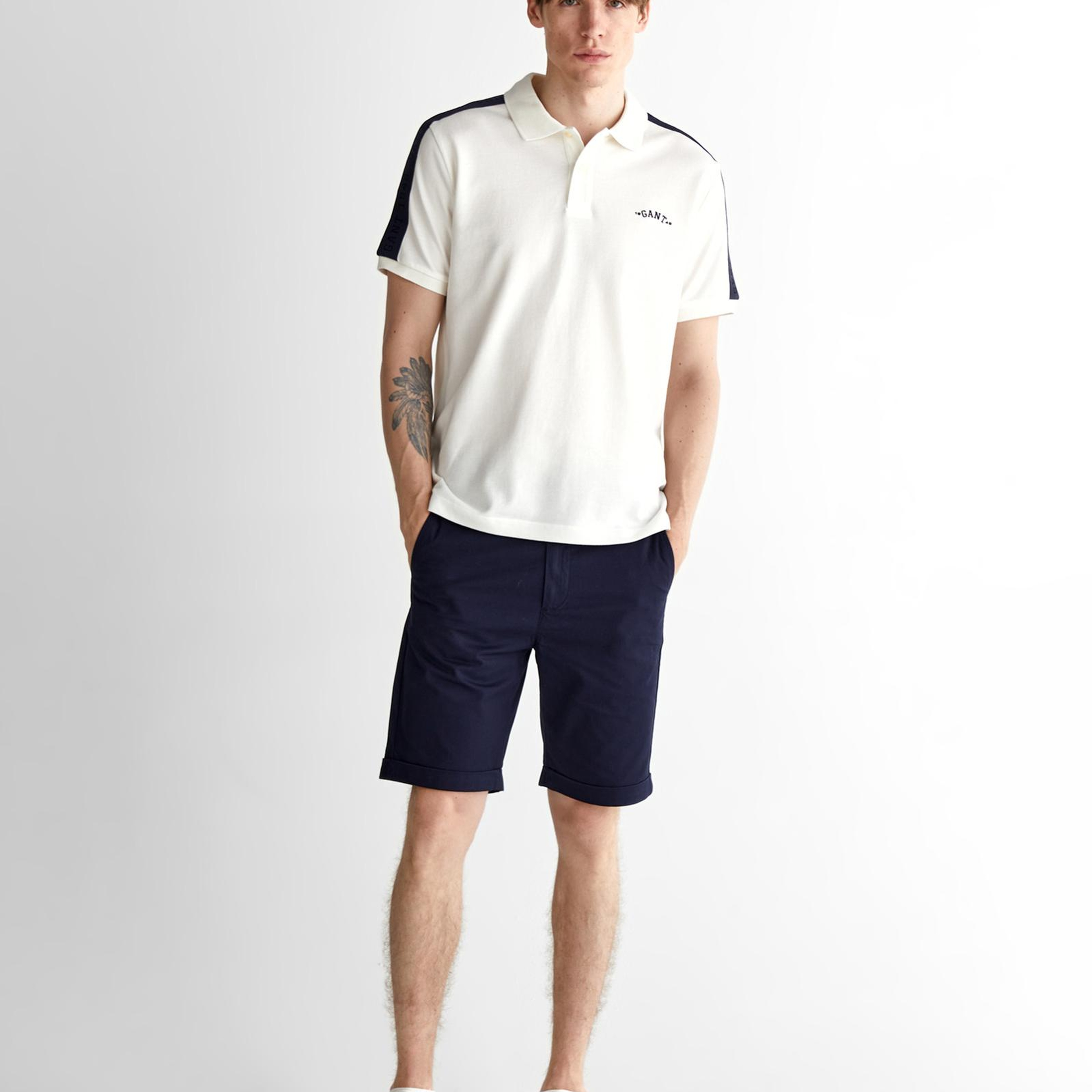 GANT Erkek Krem Regular Fit Logolu Polo