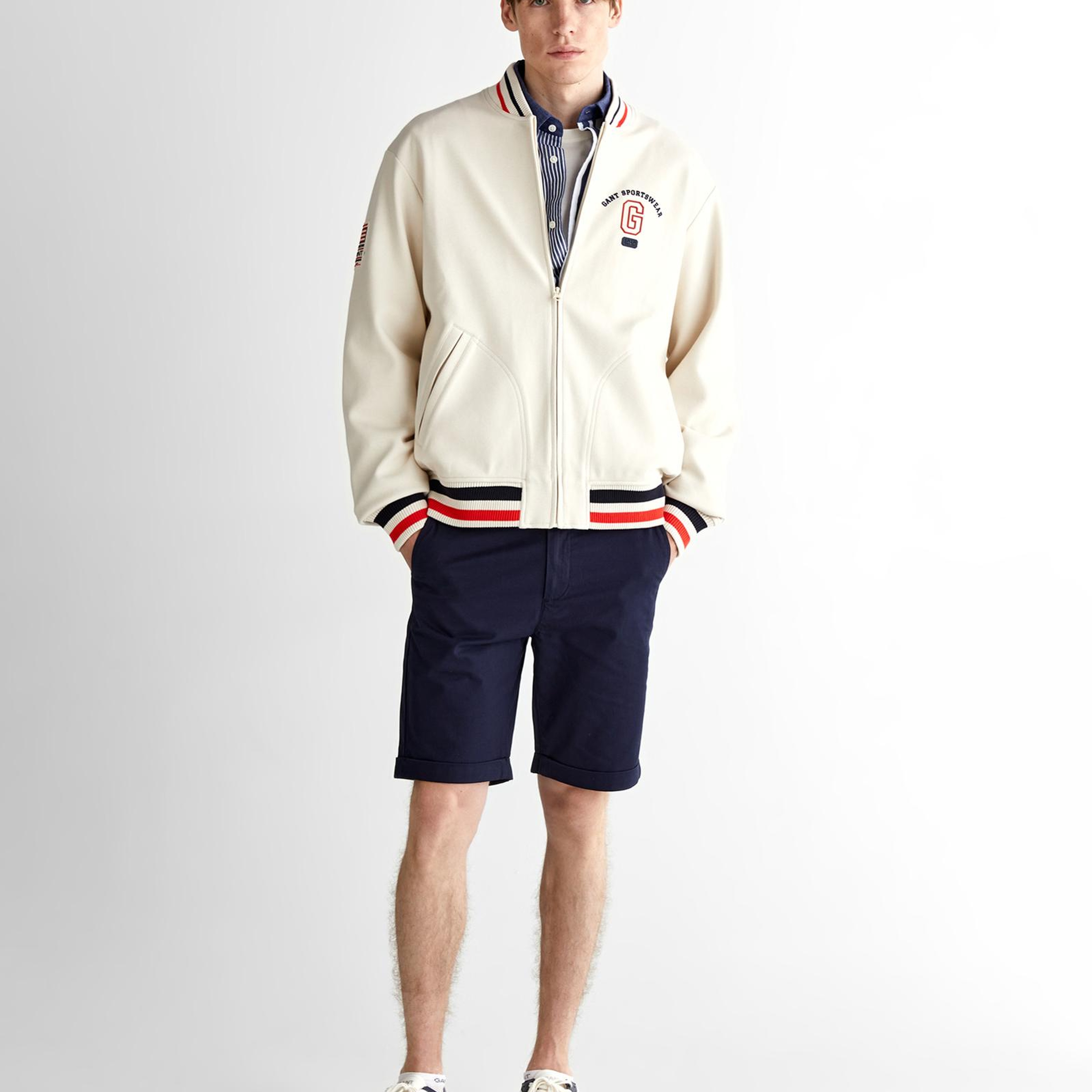 GANT Erkek Krem Regular Fit Hakim Yaka Logolu Ceket