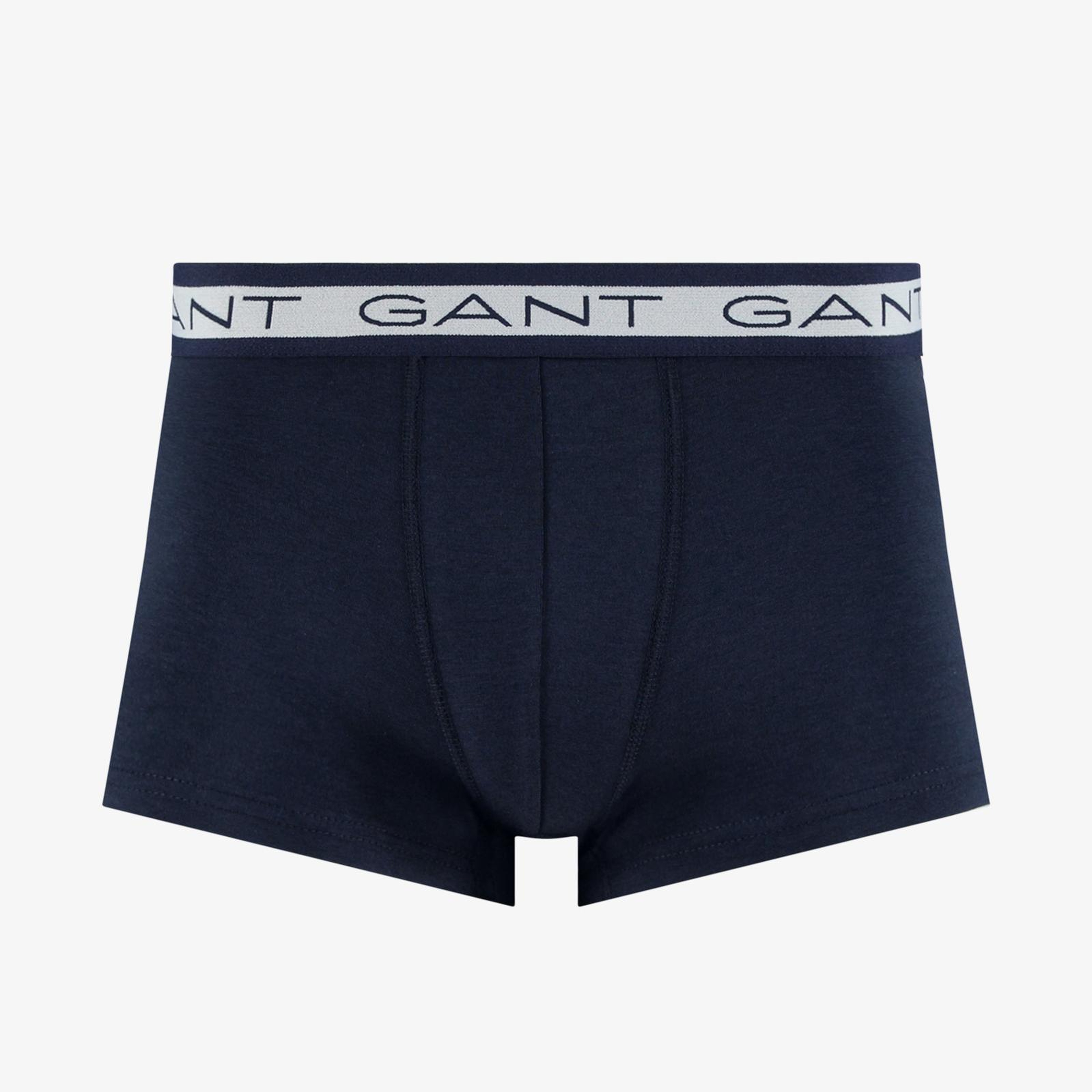 GANT Erkek Lacivert Slim Fit Logolu 3'lü Boxer