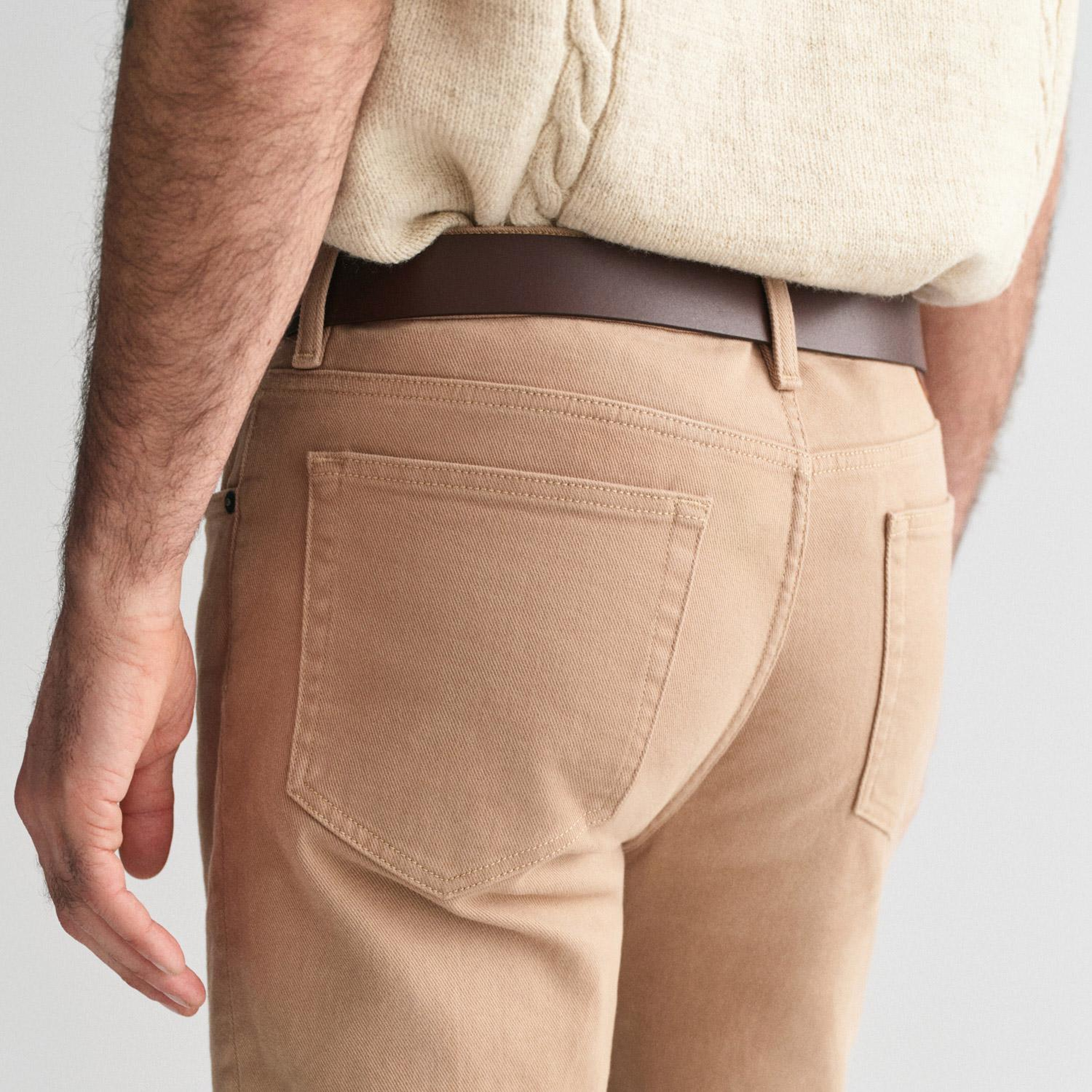 GANT Erkek Kahverengi Regular Fit Pantolon