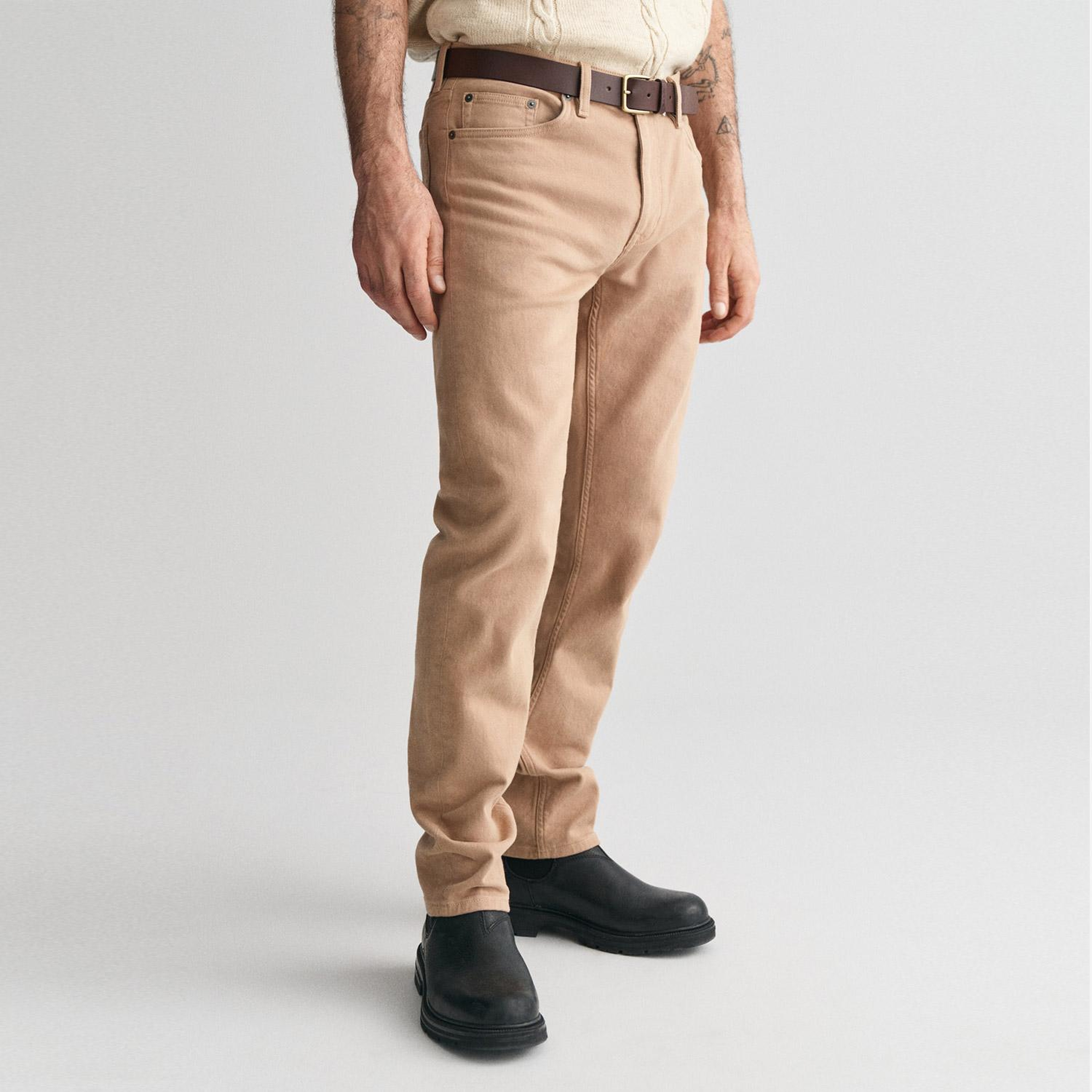 GANT Erkek Kahverengi Regular Fit Pantolon