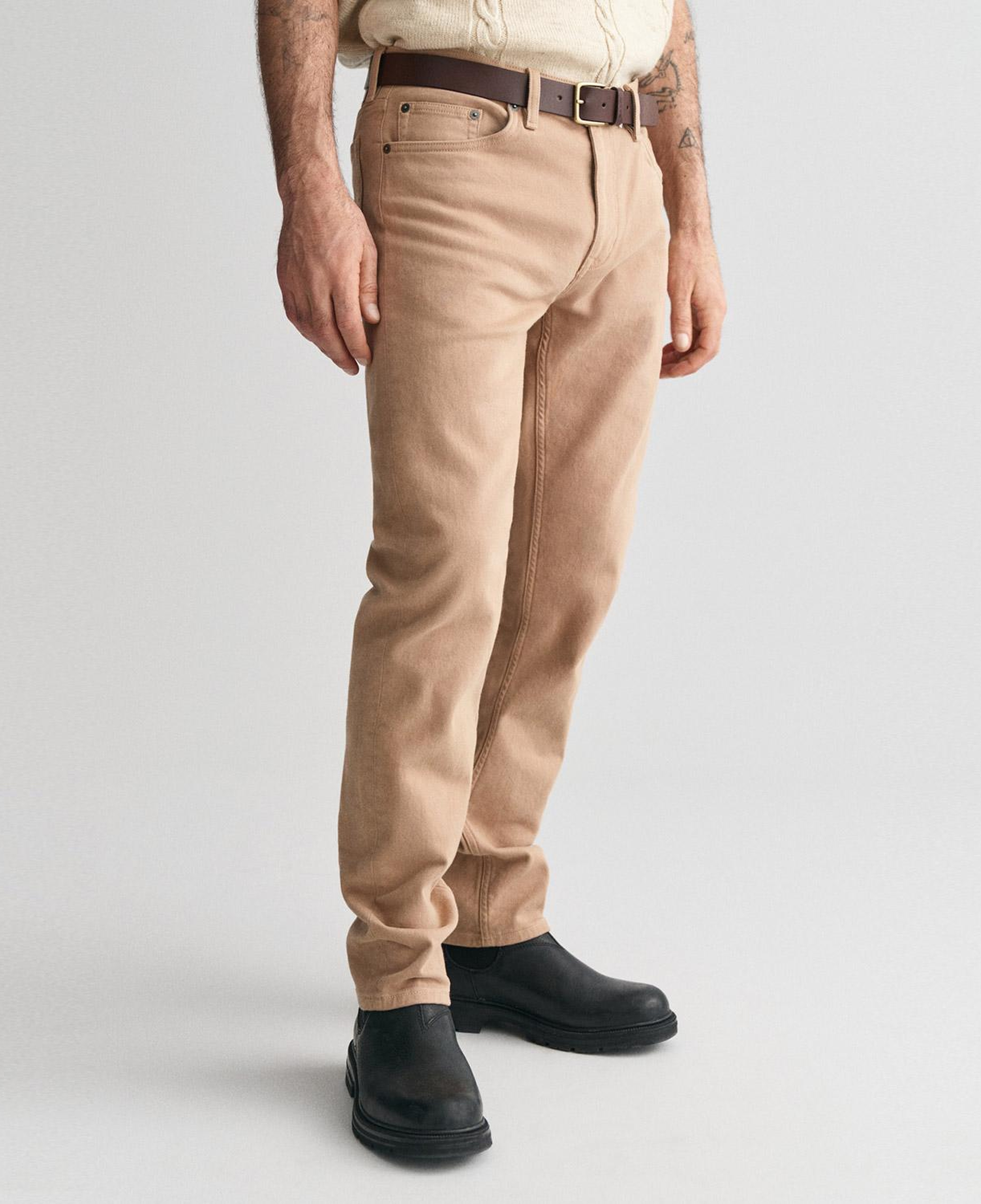 GANT Erkek Kahverengi Regular Fit Pantolon