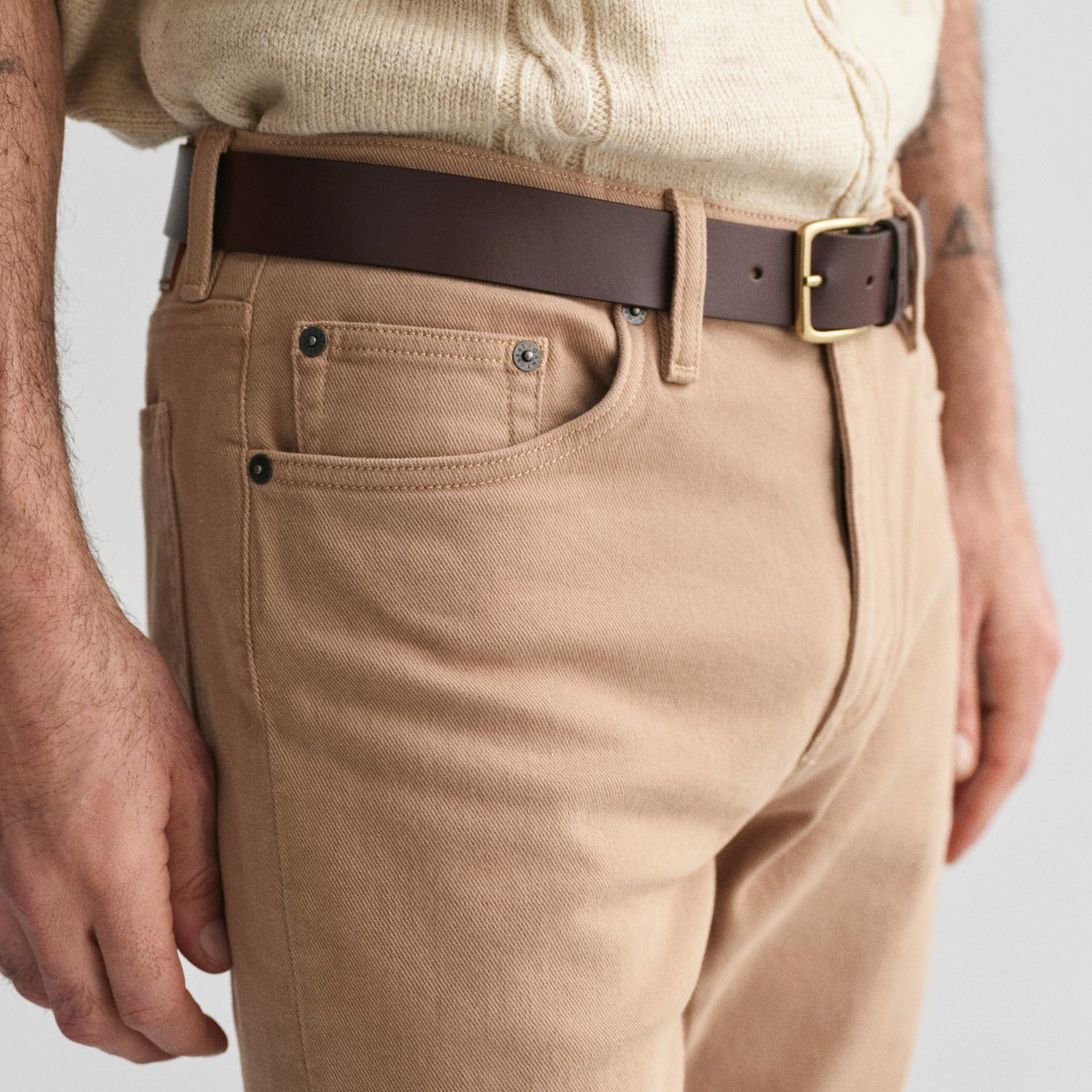 GANT Erkek Kahverengi Regular Fit Pantolon