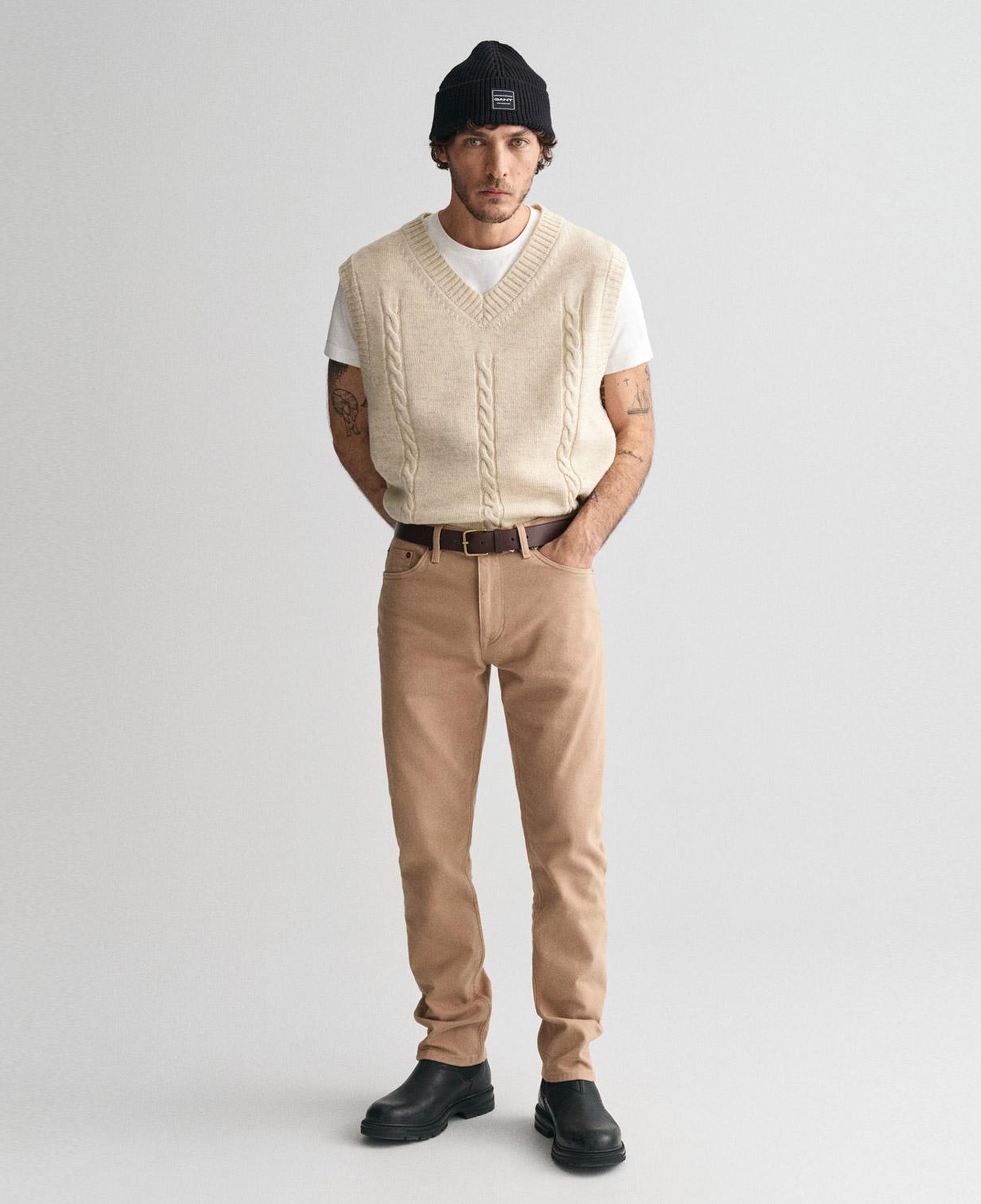 GANT Erkek Kahverengi Regular Fit Pantolon