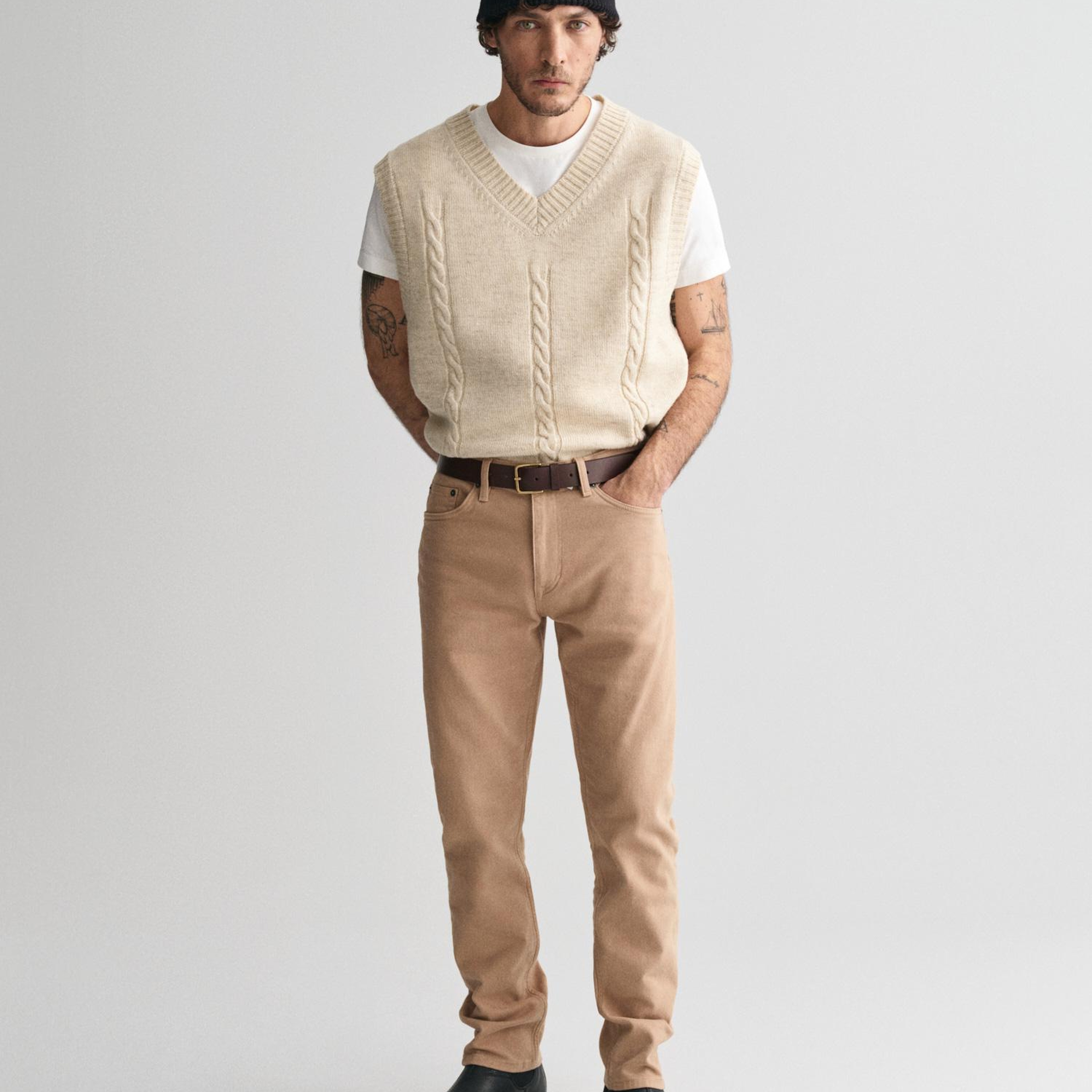 GANT Erkek Kahverengi Regular Fit Pantolon