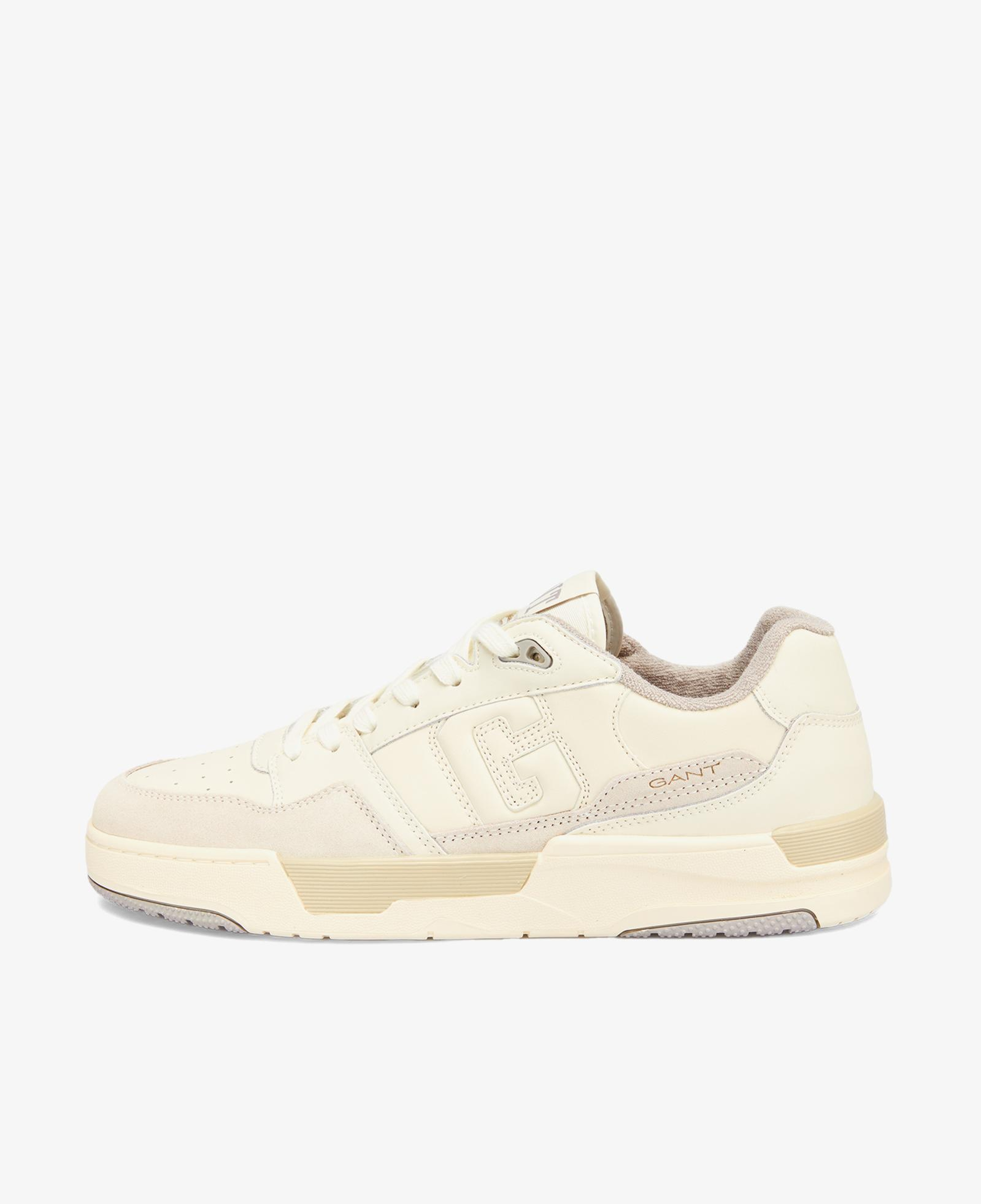 GANT Erkek Krem Deri Logolu Sneaker