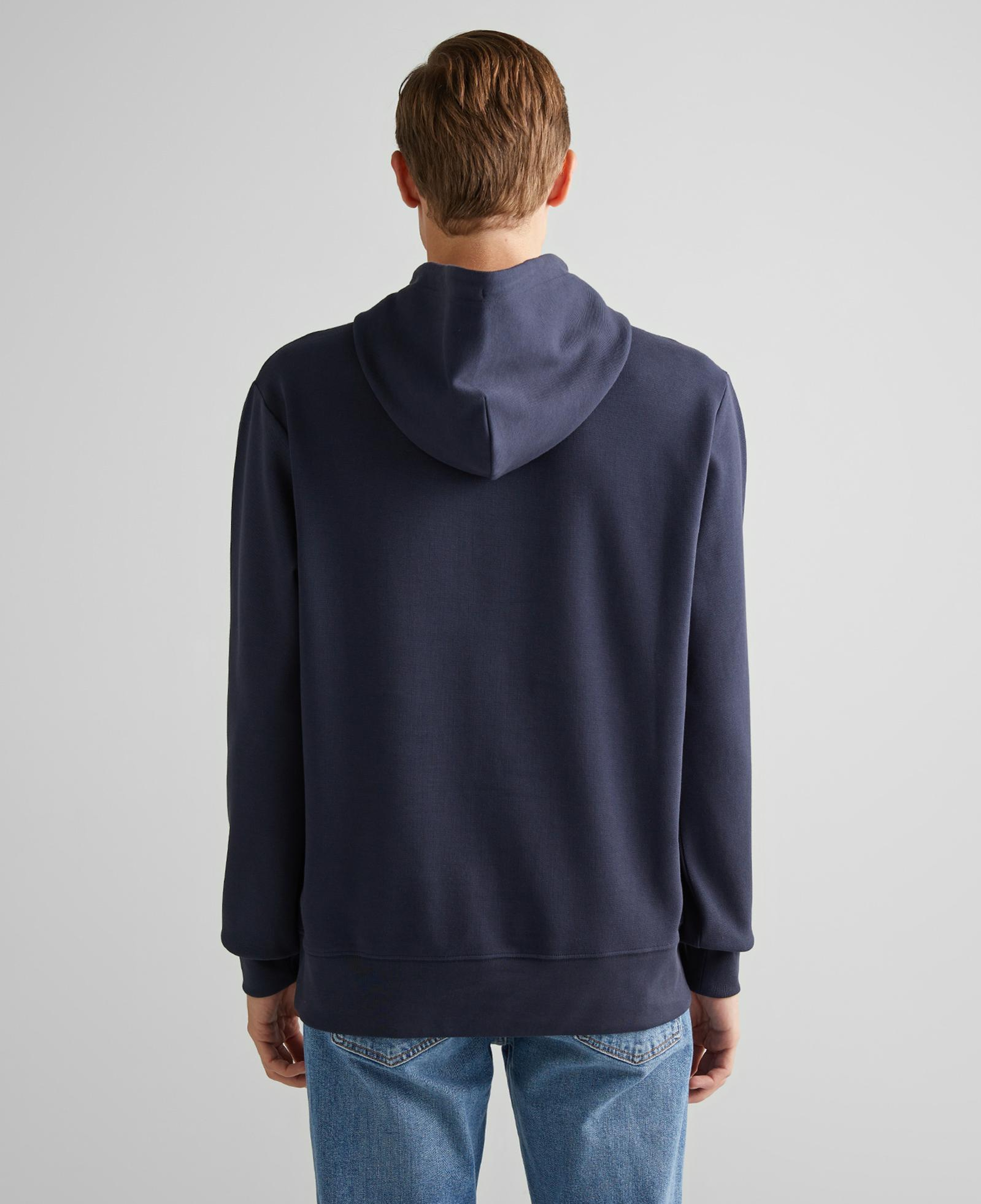 GANT Erkek Lacivert Regular Fit Kapüşonlu Logolu Sweatshirt