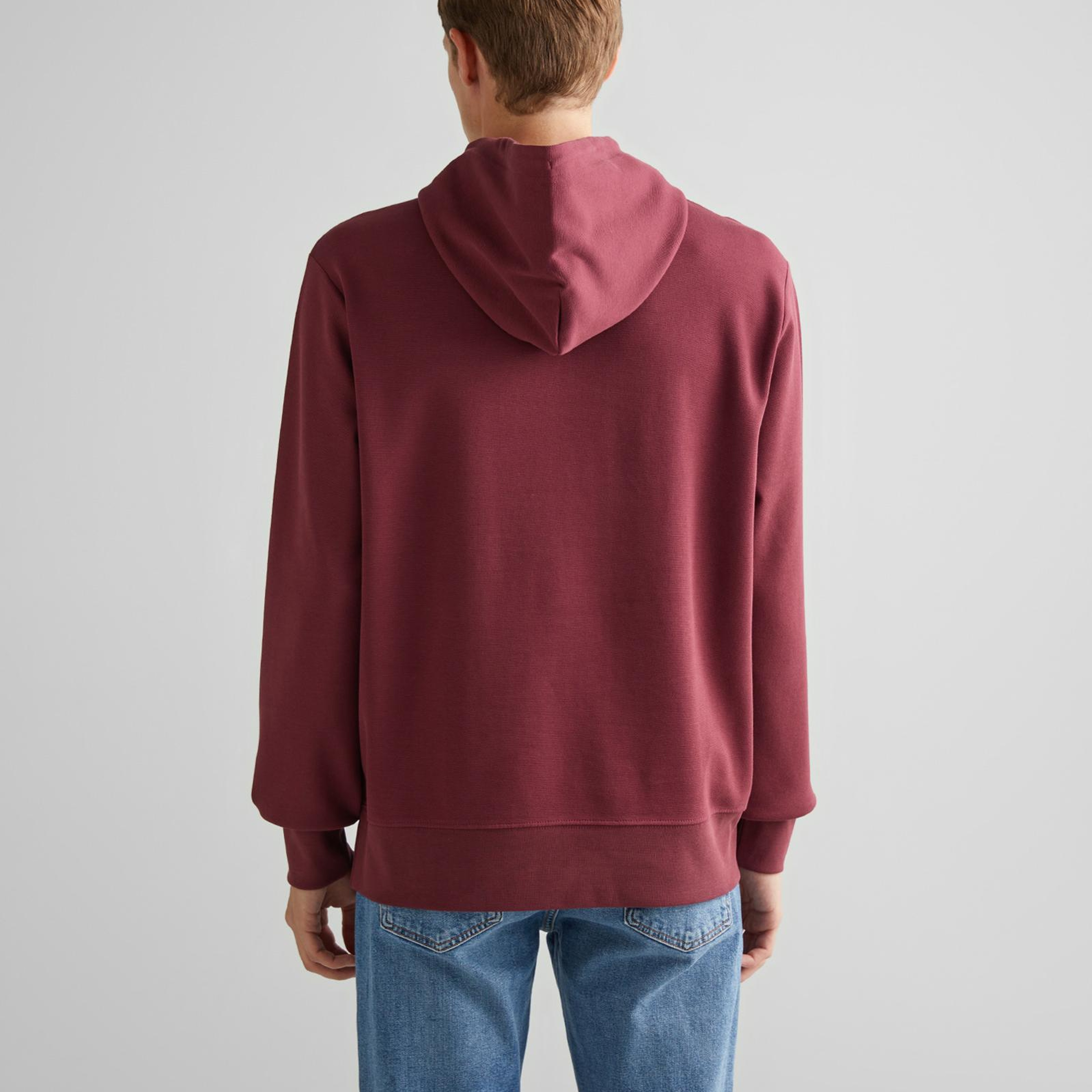 GANT Erkek Bordo Regular Fit Kapüşonlu Logolu Sweatshirt