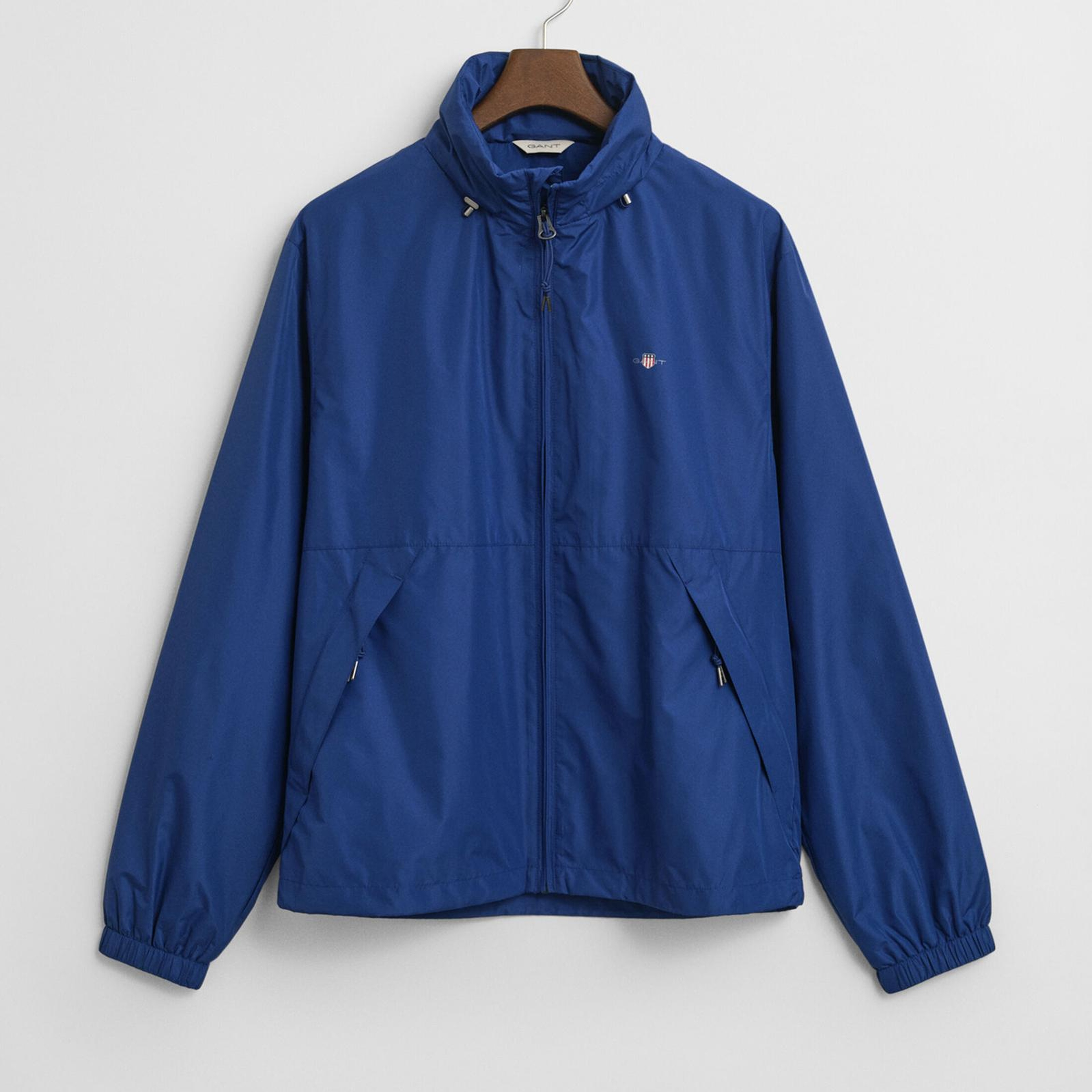 GANT Erkek Mavi Regular Fit Kapüşonlu Rüzgarlık