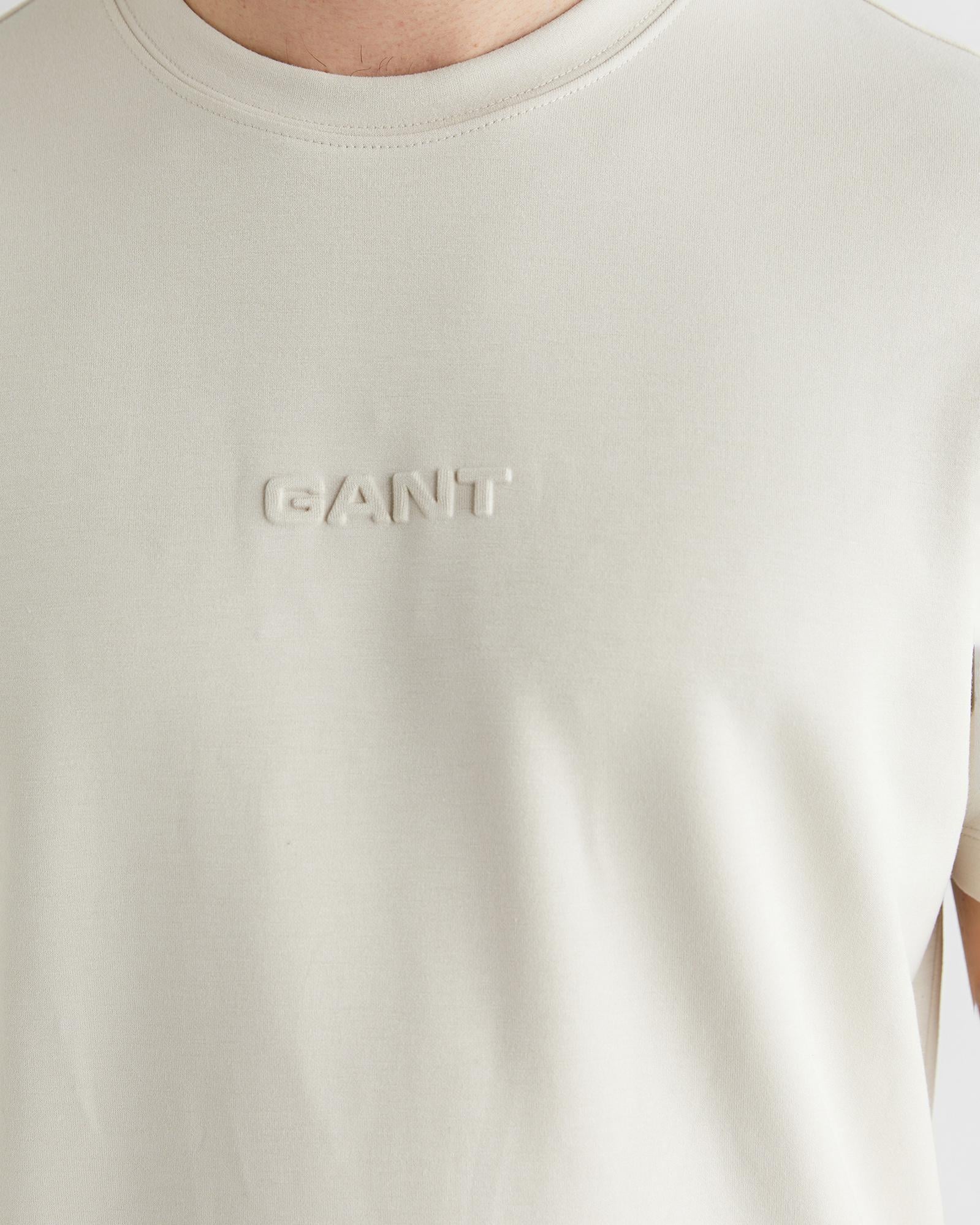 GANT Erkek Bej Baskılı Kısa Kollu T-Shirt