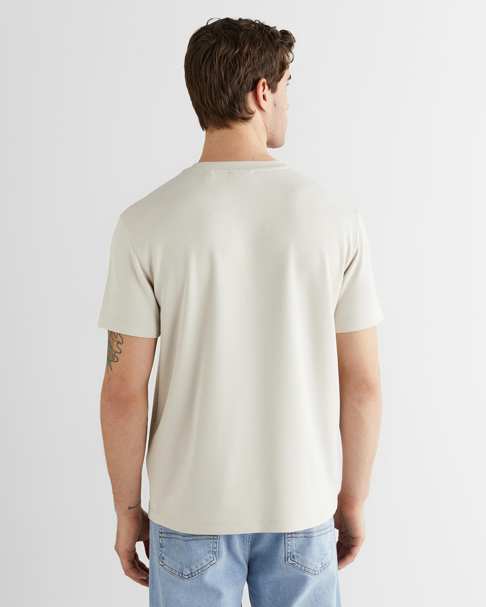 GANT Erkek Bej Baskılı Kısa Kollu T-Shirt