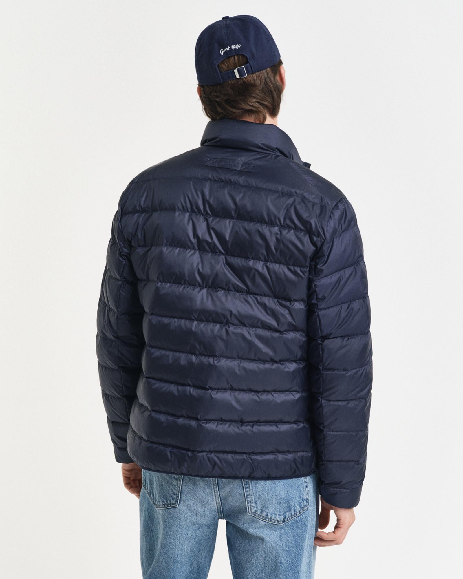 GANT Erkek Lacivert Regular Fit Dik Yaka Kaz Tüyü Mont