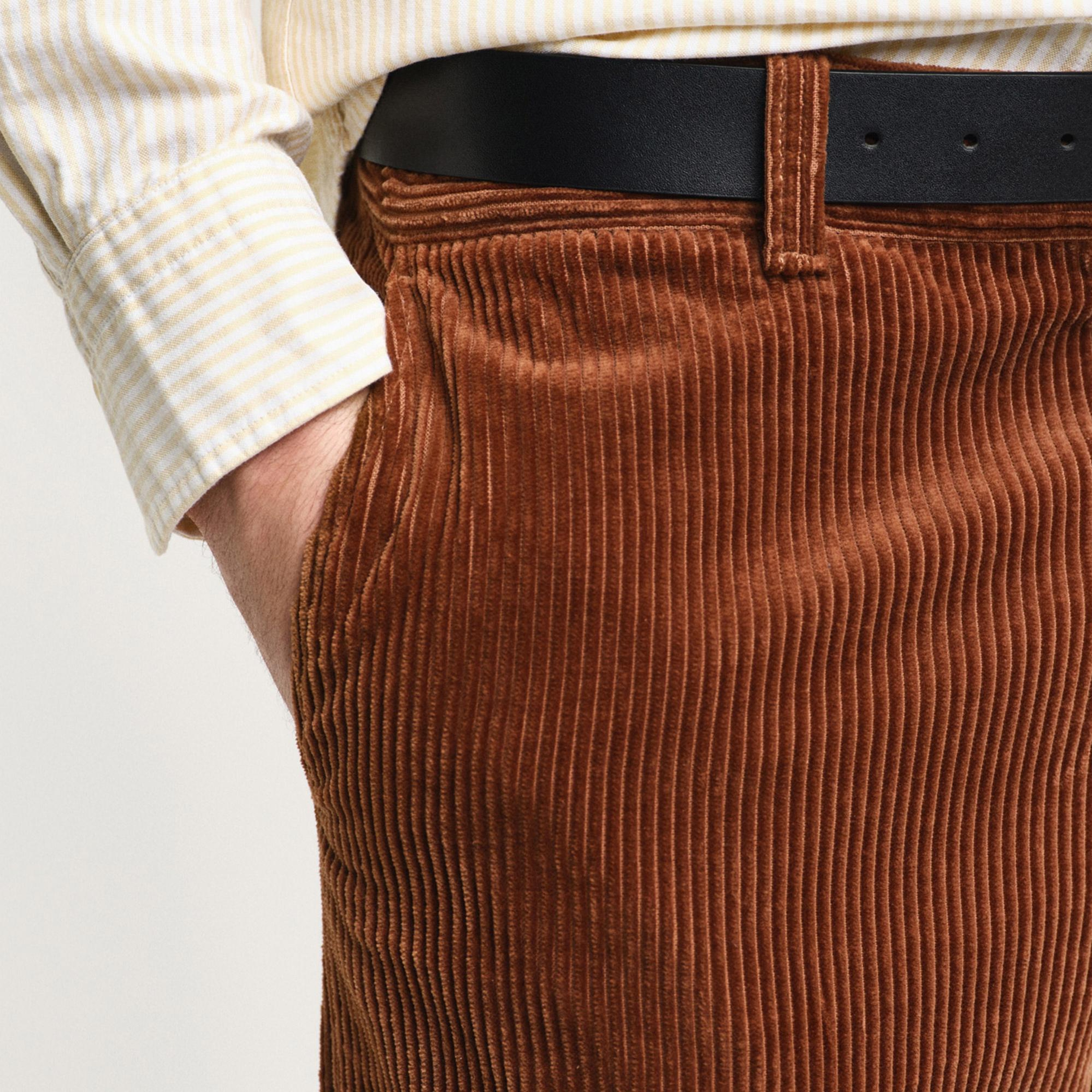 GANT Erkek Kahverengi Relaxed Fit Pantolon
