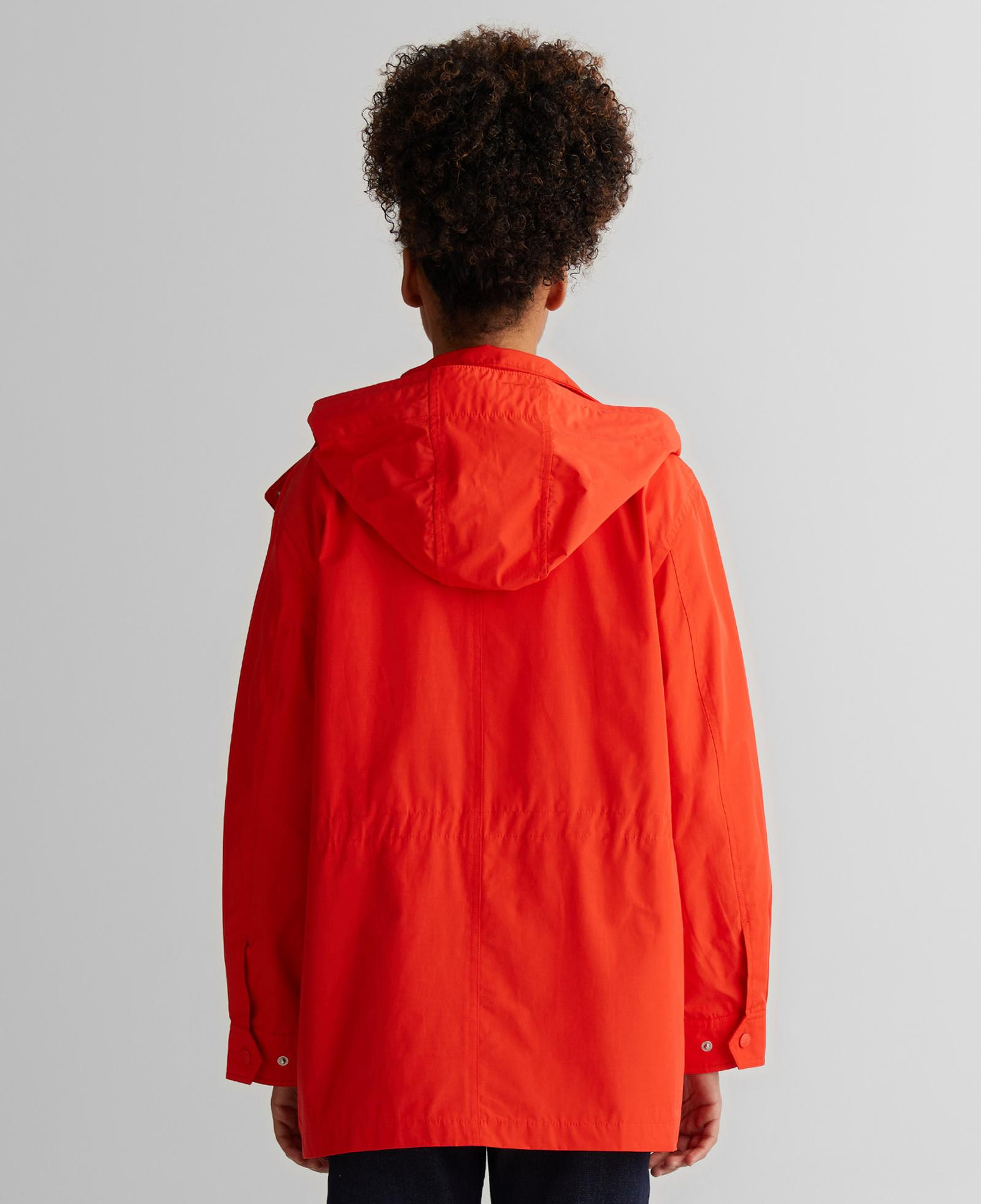 GANT Kadın Turuncu Relaxed Fit Kapüşonlu Yağmurluk