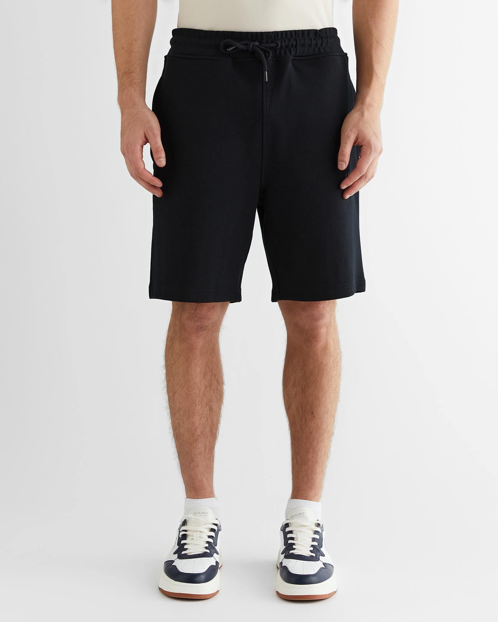 GANT Erkek Siyah Regular Fit Logolu Şort