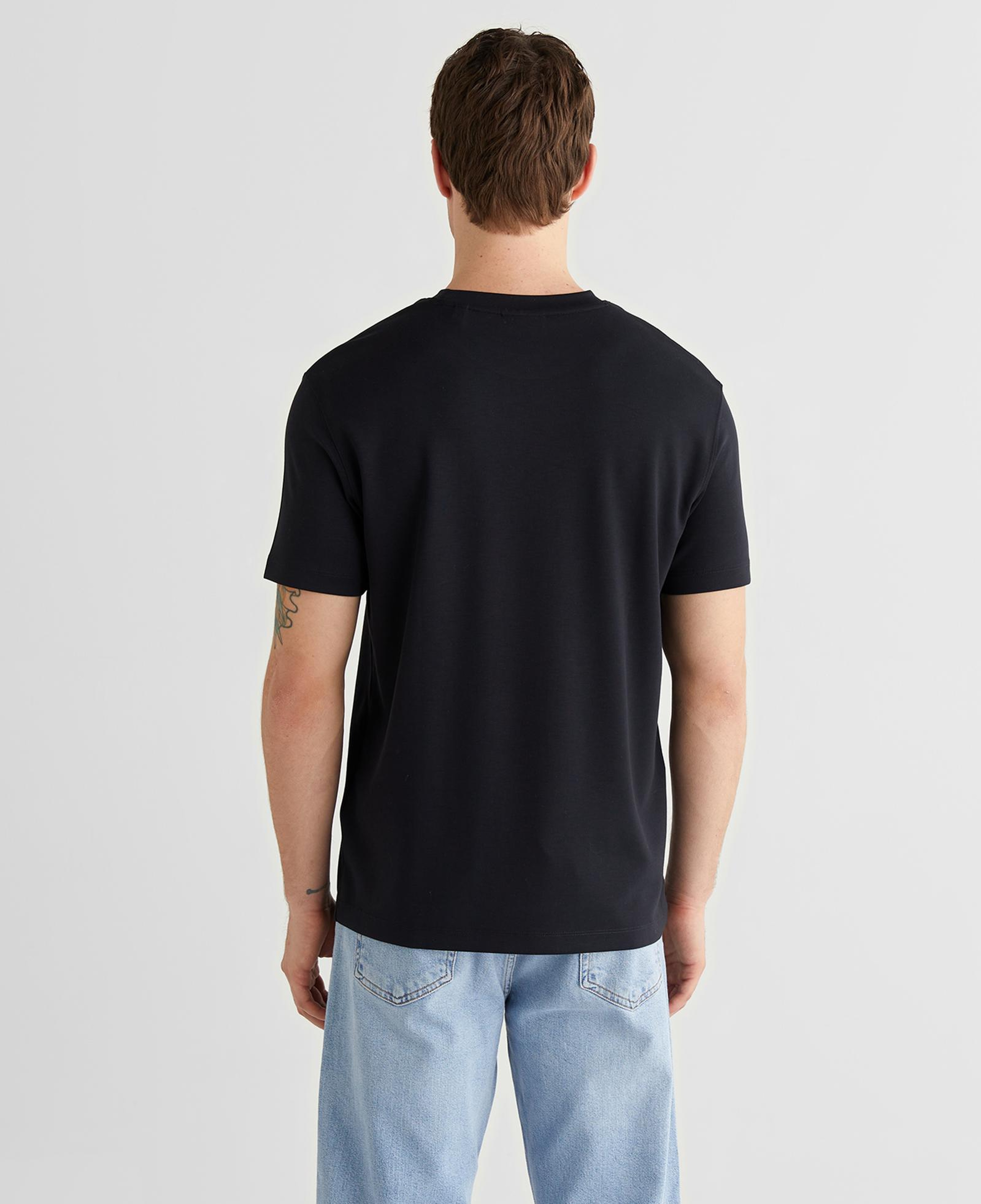 GANT Erkek Siyah Baskılı Kısa Kollu T-Shirt
