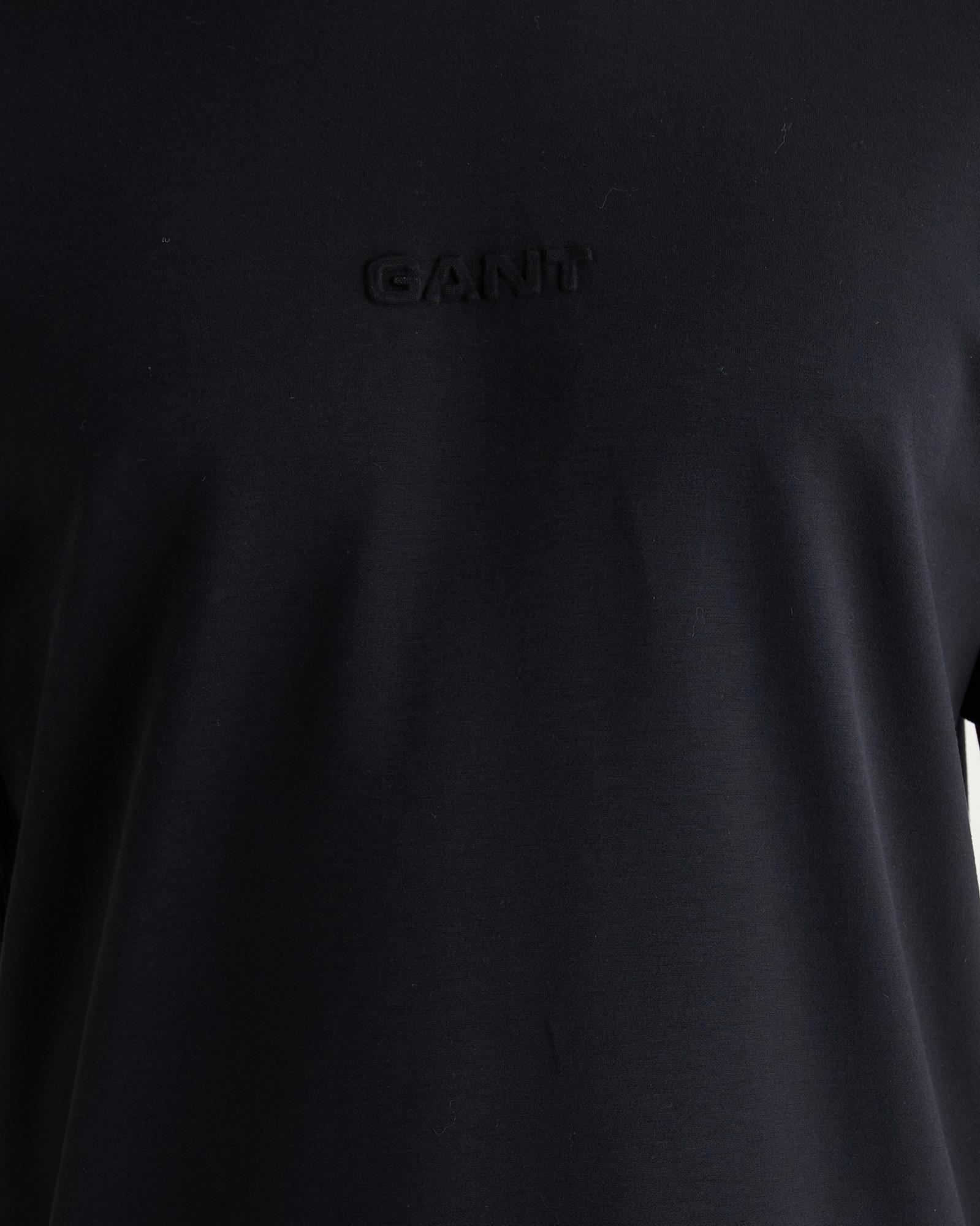 GANT Erkek Siyah Baskılı Kısa Kollu T-Shirt