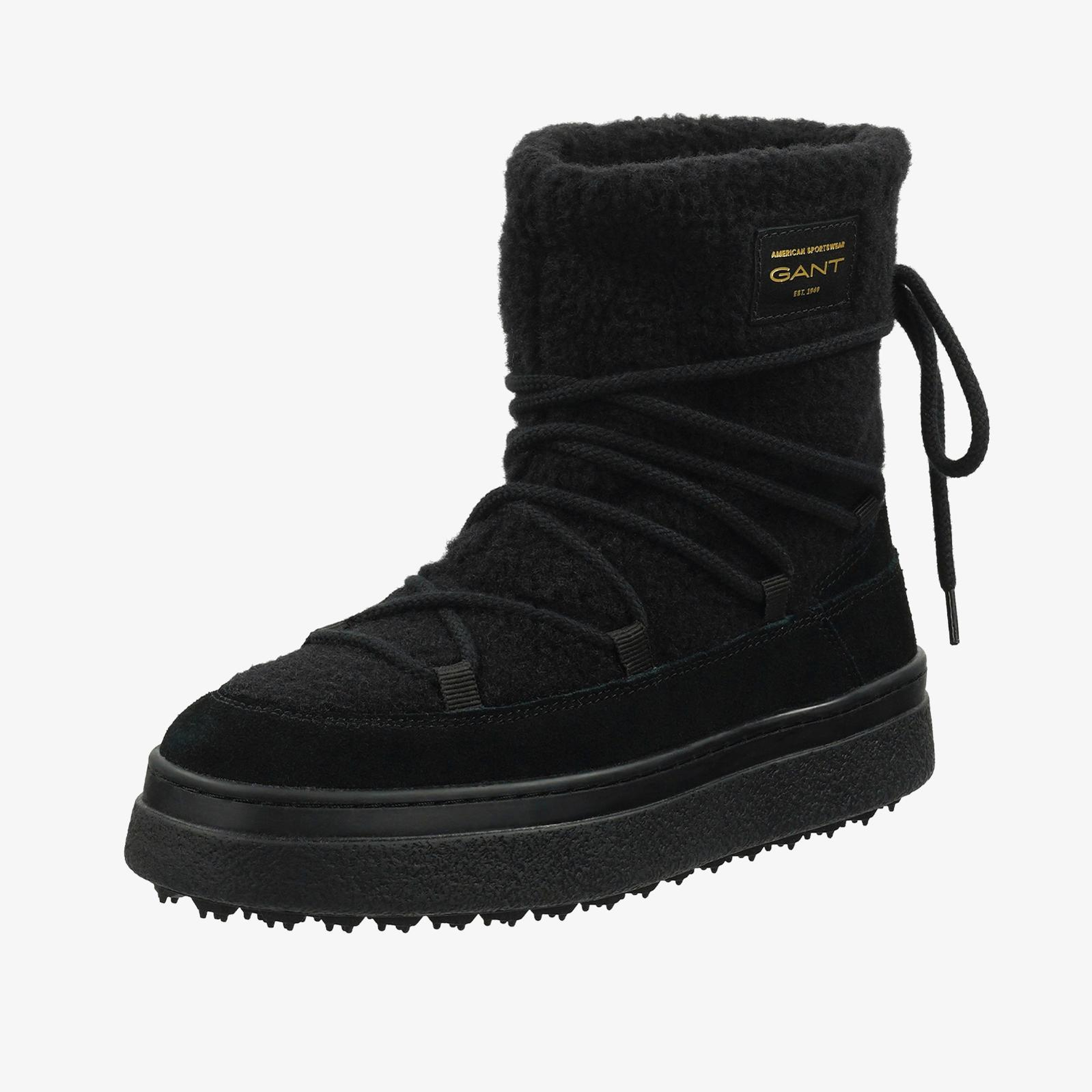 GANT Kadın Siyah Bağcıklı Snowhill Yün Bot