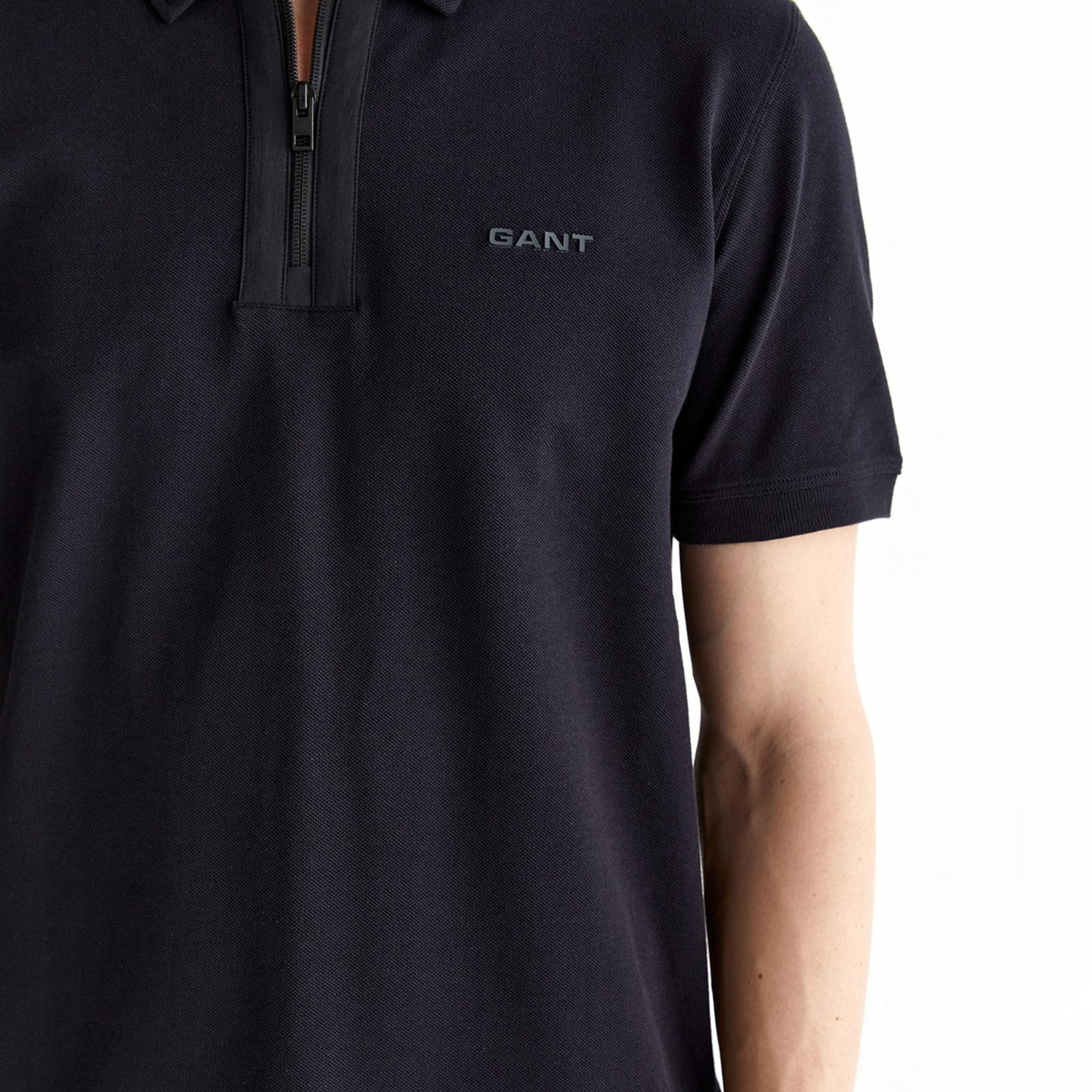 GANT Erkek Siyah Regular Fit Logolu Polo