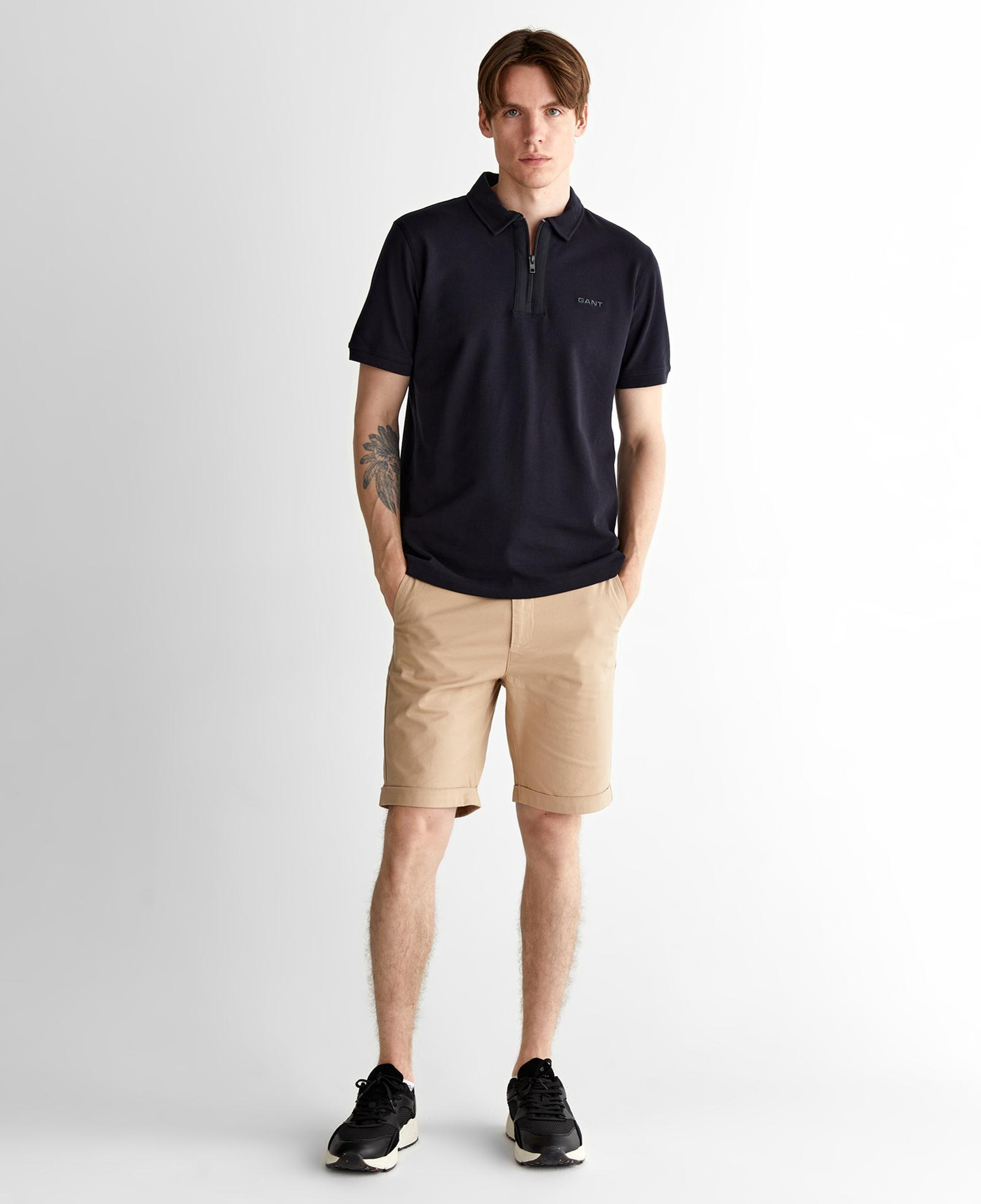 GANT Erkek Siyah Regular Fit Logolu Polo