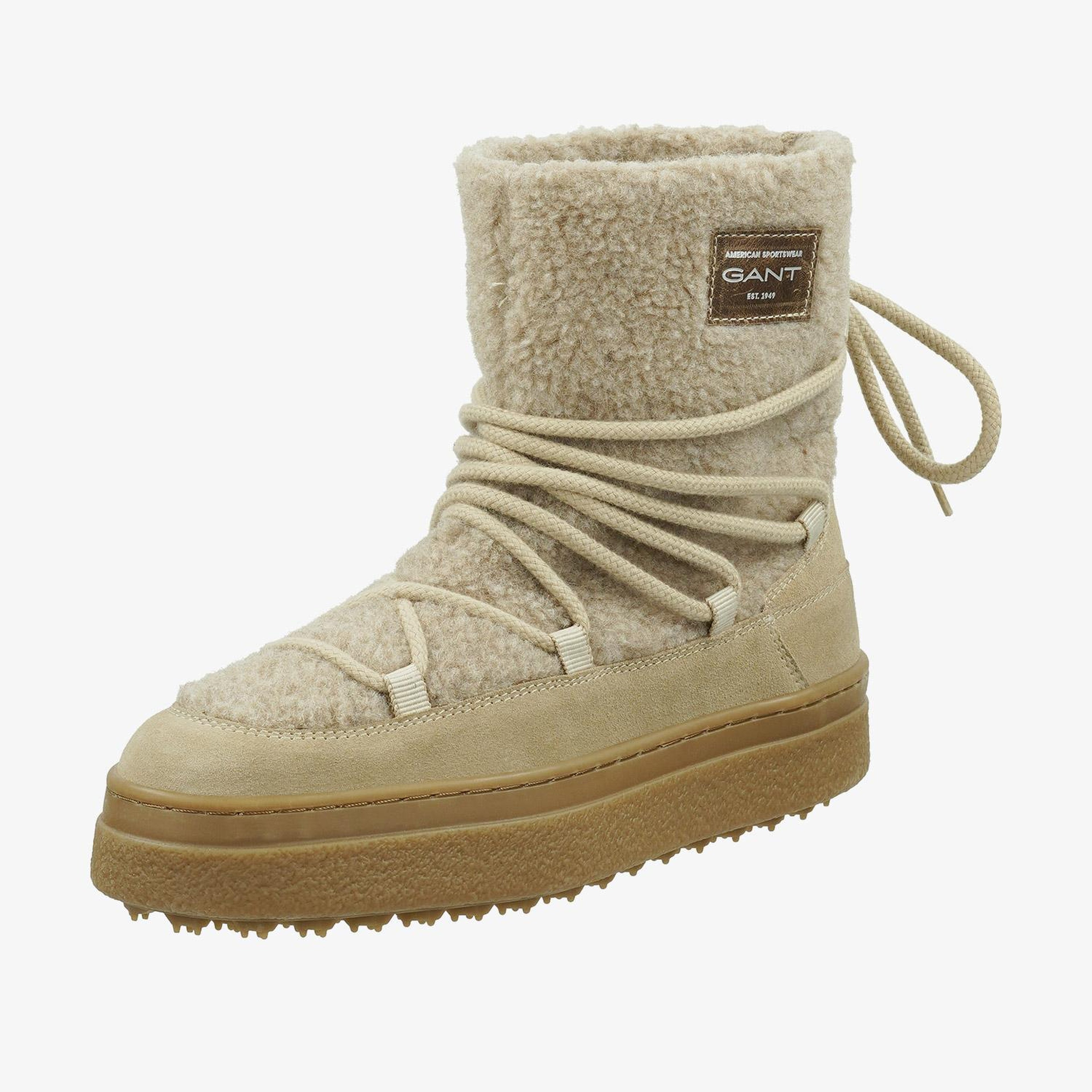 GANT Kadın Bej Bağcıklı Snowhill Yün Bot