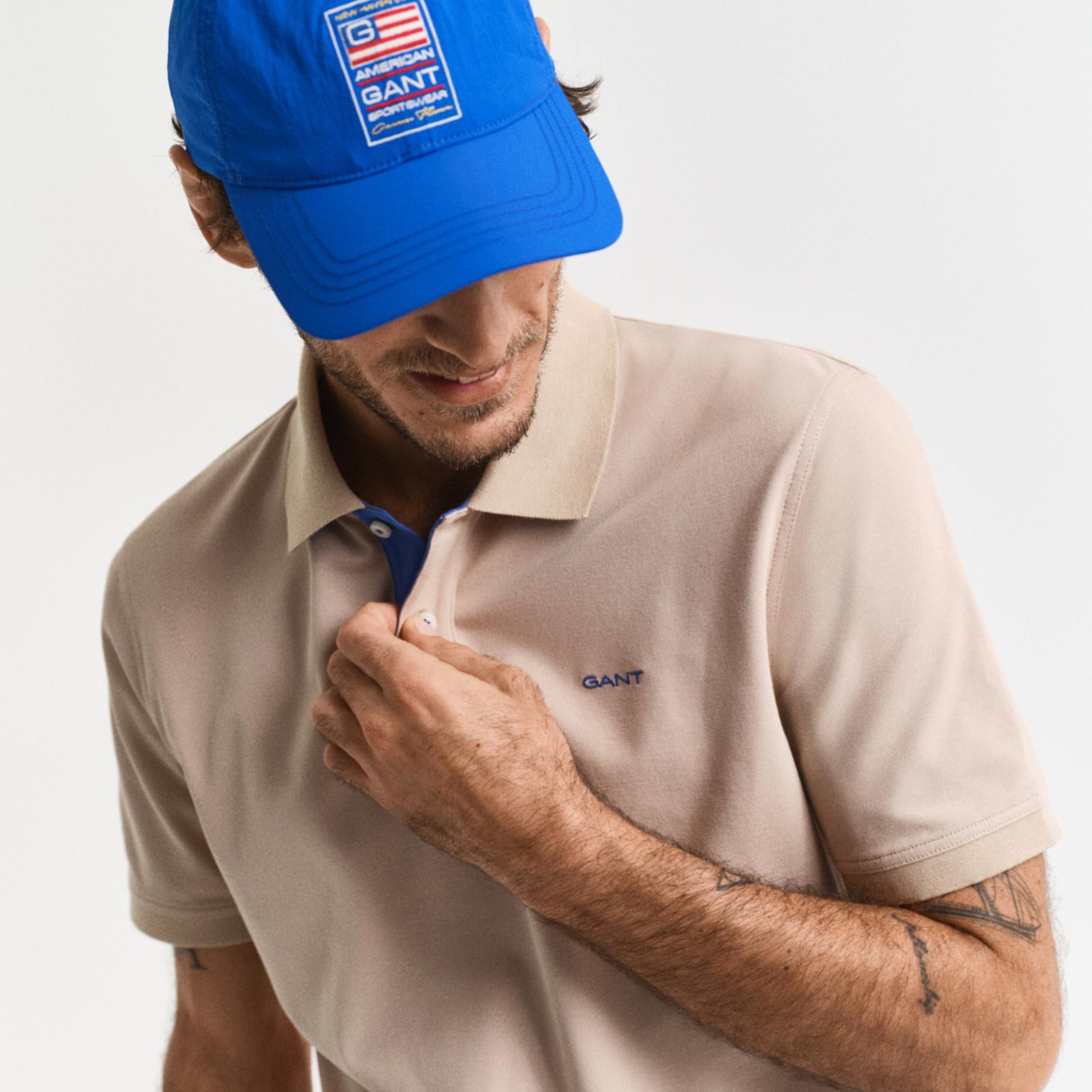 GANT Erkek Bej Regular Fit Polo