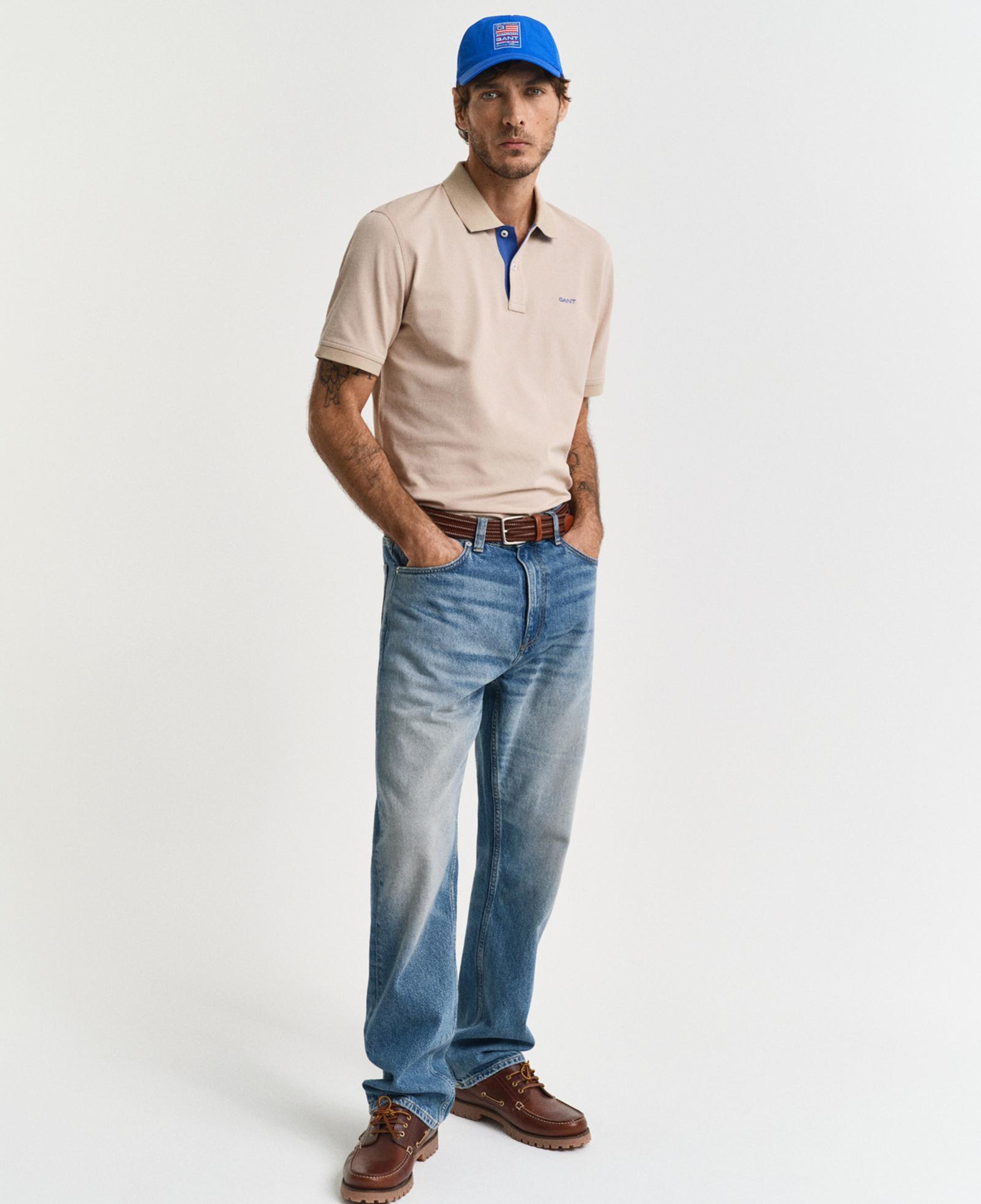 GANT Erkek Bej Regular Fit Polo