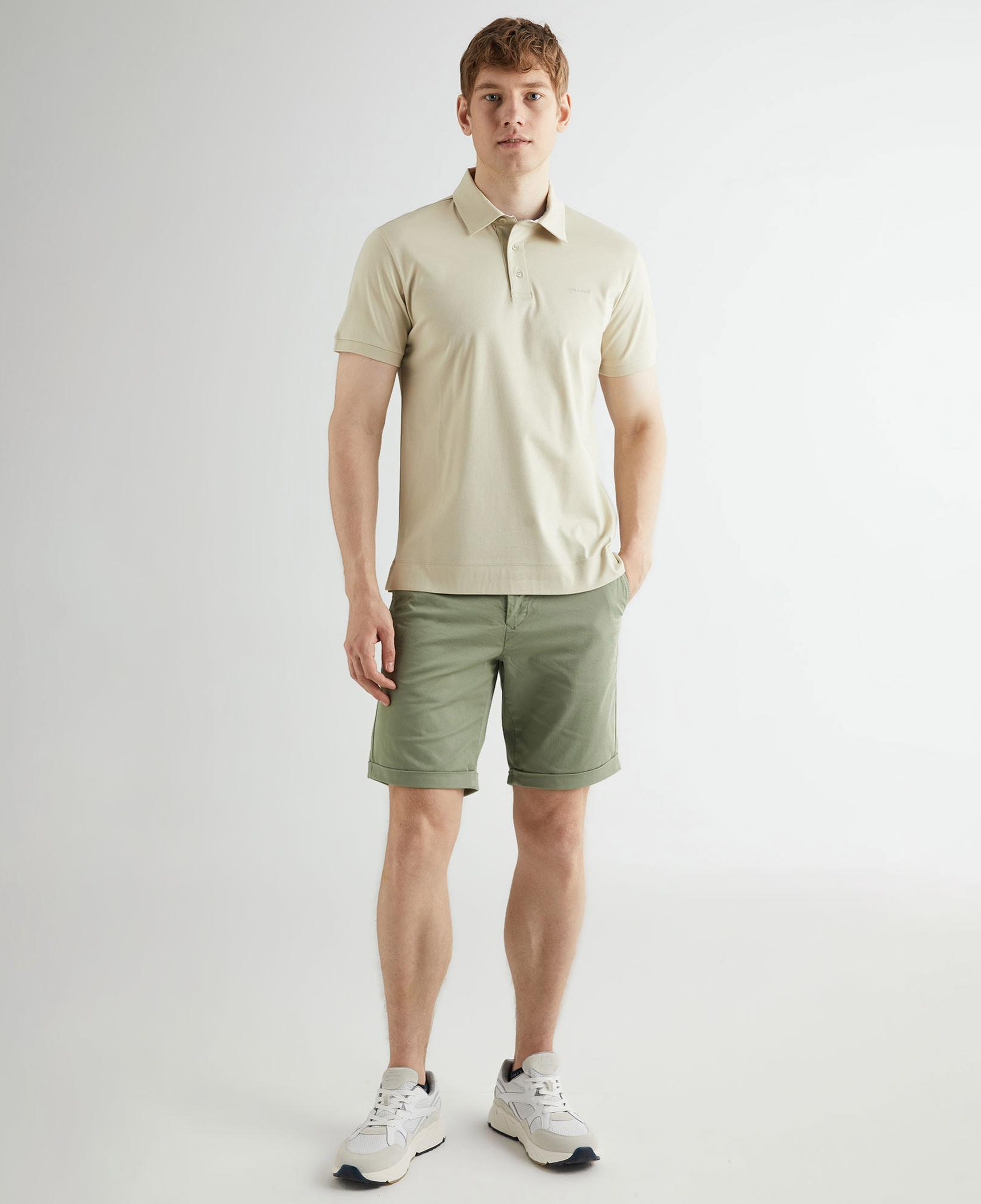 GANT Erkek Bej Slim Fit Polo