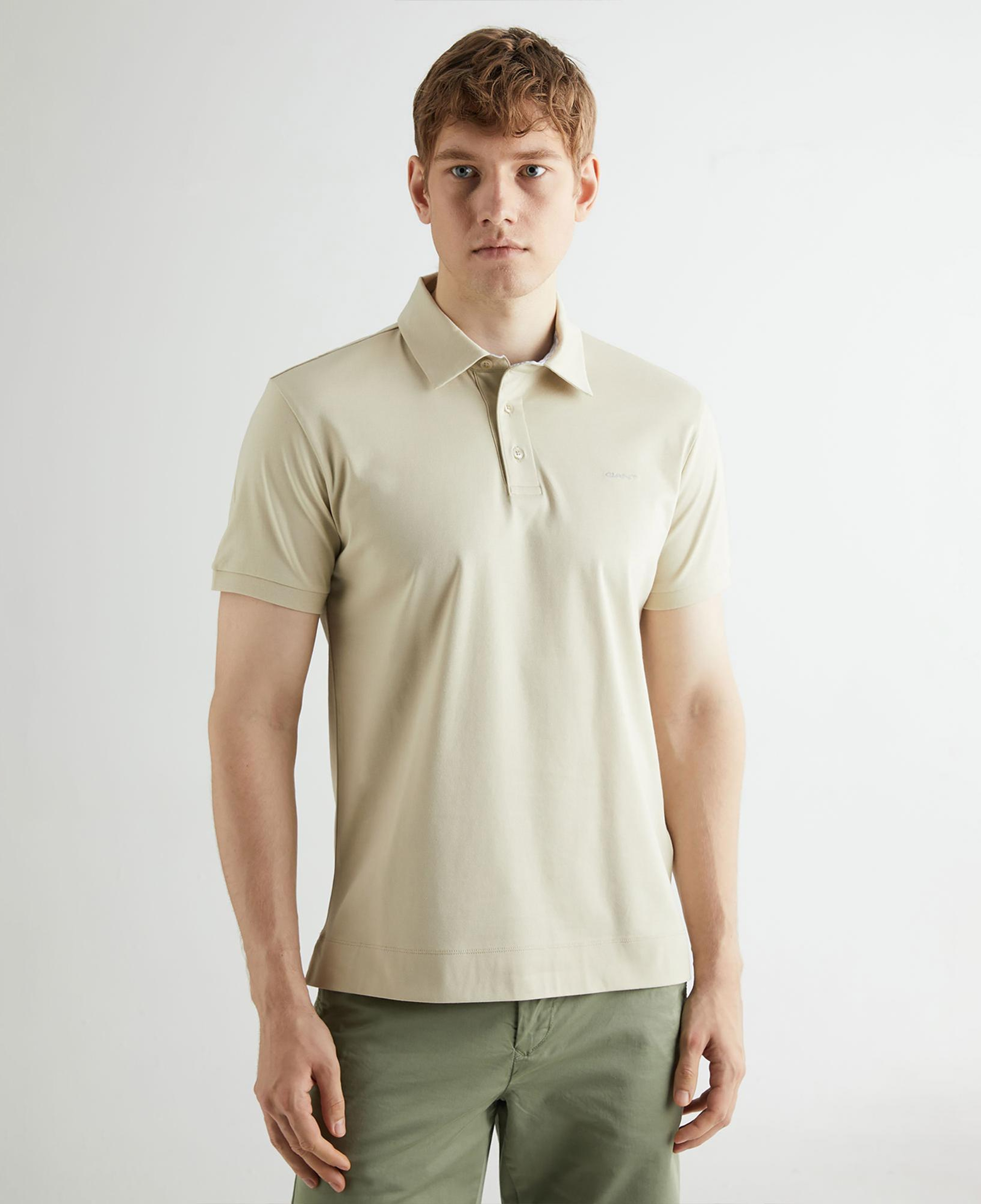 GANT Erkek Bej Slim Fit Polo