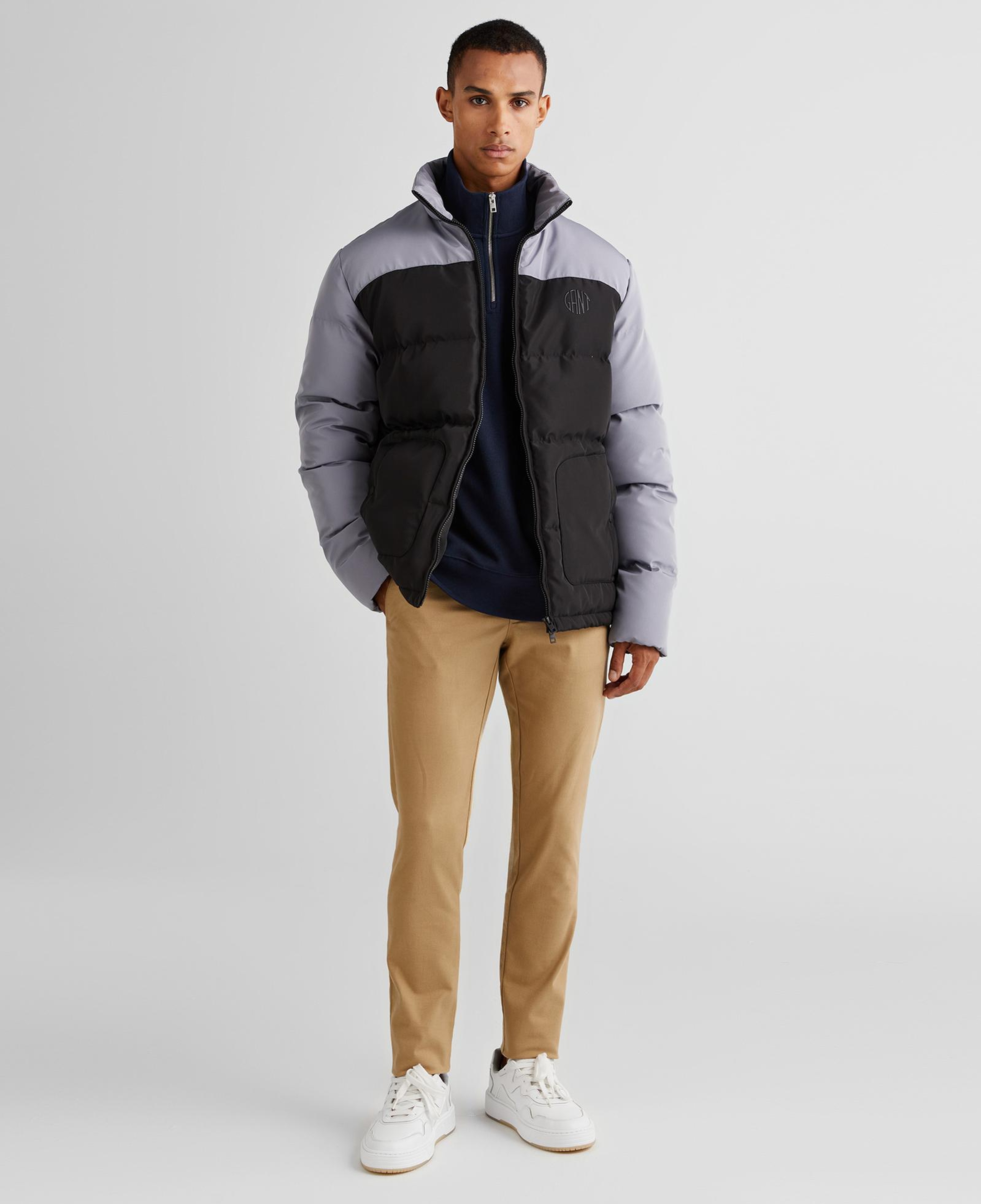 GANT Erkek Siyah Dik Yaka Logolu Mont