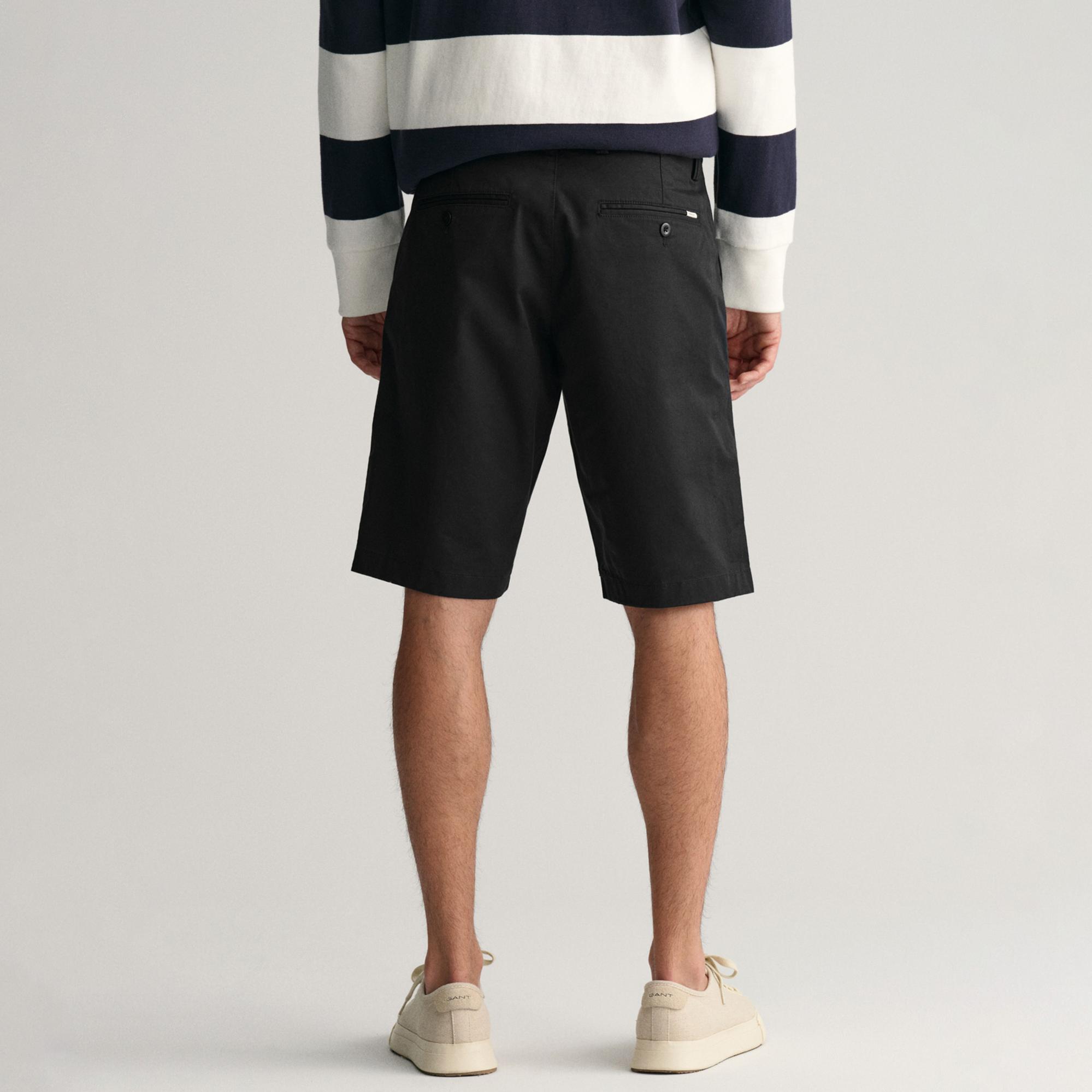 GANT Erkek Siyah Relaxed Fit Chino Şort