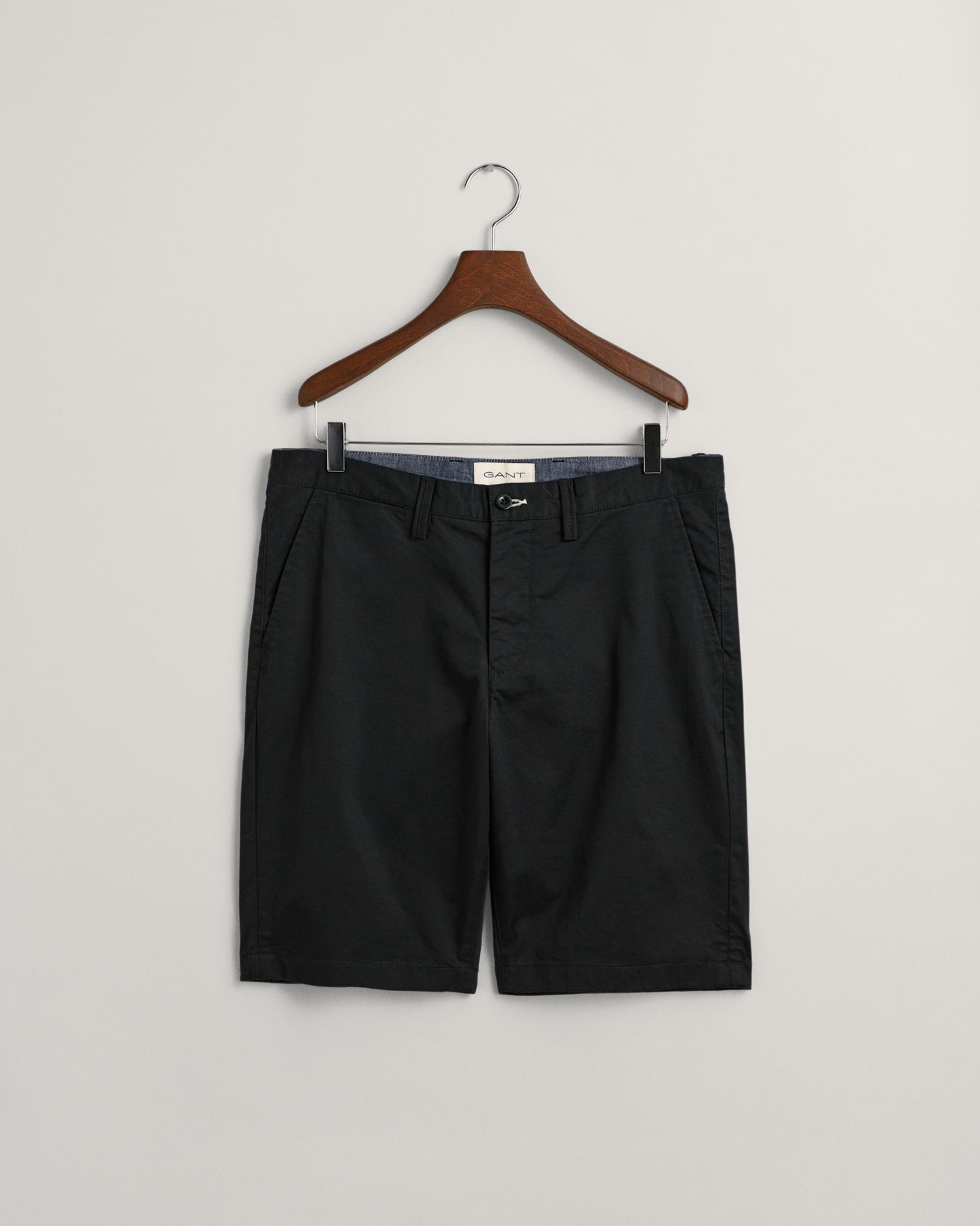 GANT Erkek Siyah Relaxed Fit Chino Şort