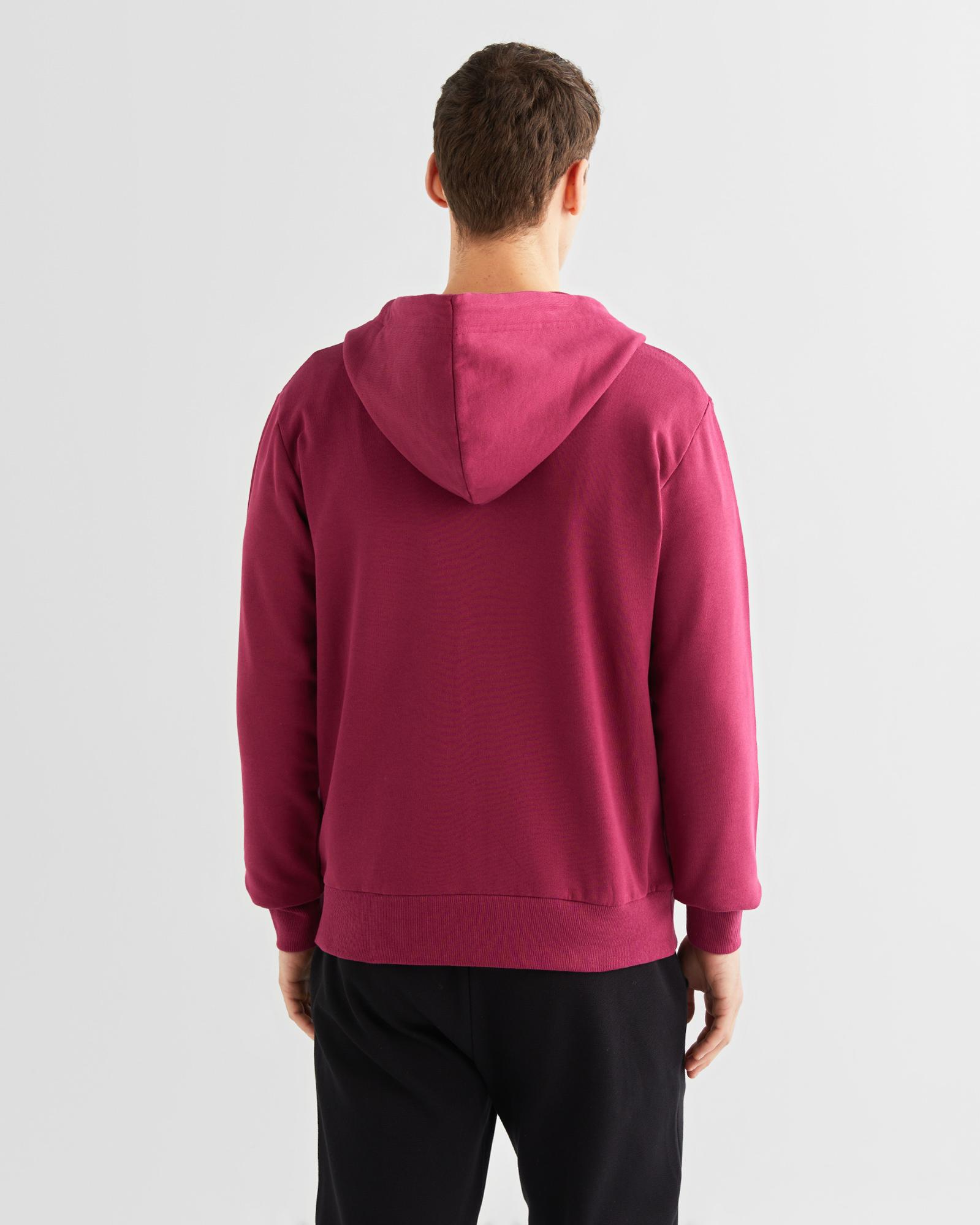 GANT Erkek Bordo Regular Fit Kapüşonlu Logolu Sweatshirt
