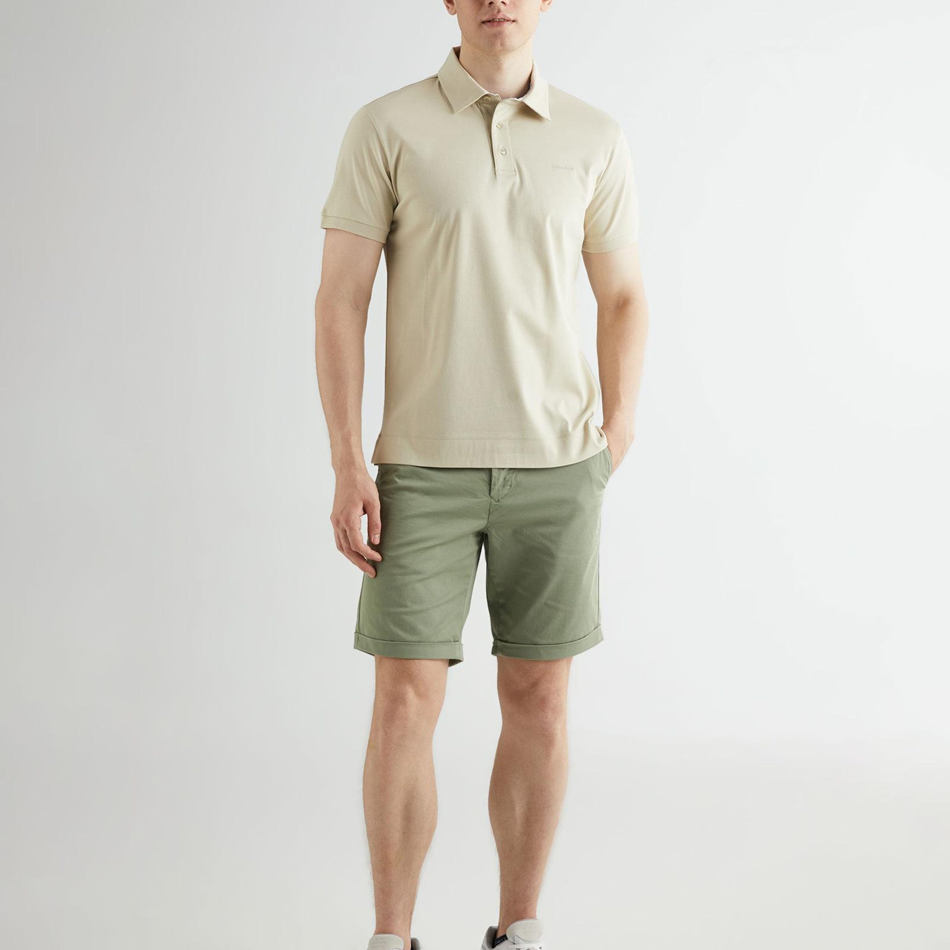 GANT Erkek Bej Slim Fit Polo