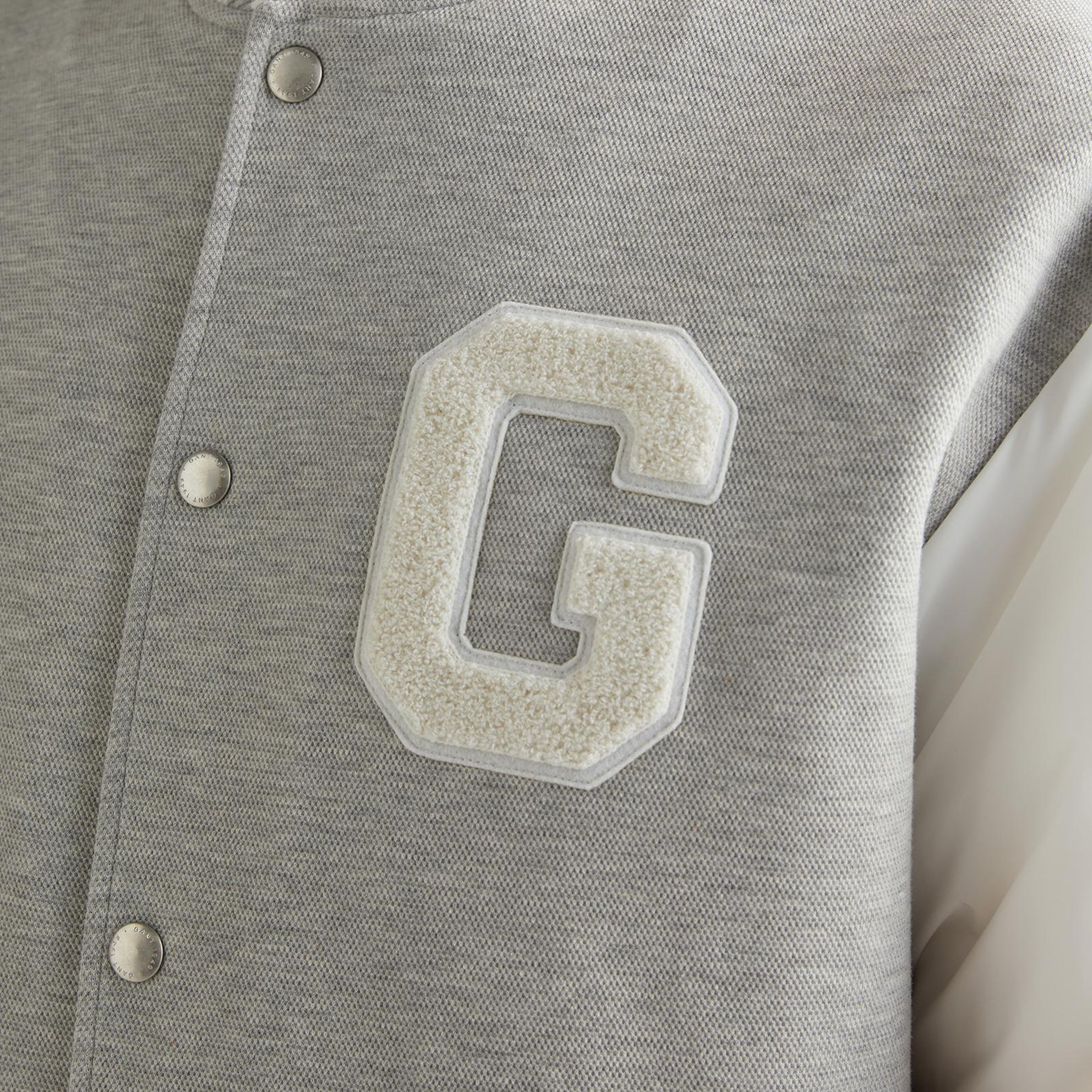 GANT Erkek Gri Relaxed Fit Hakim Yaka Logolu Bomber Ceket