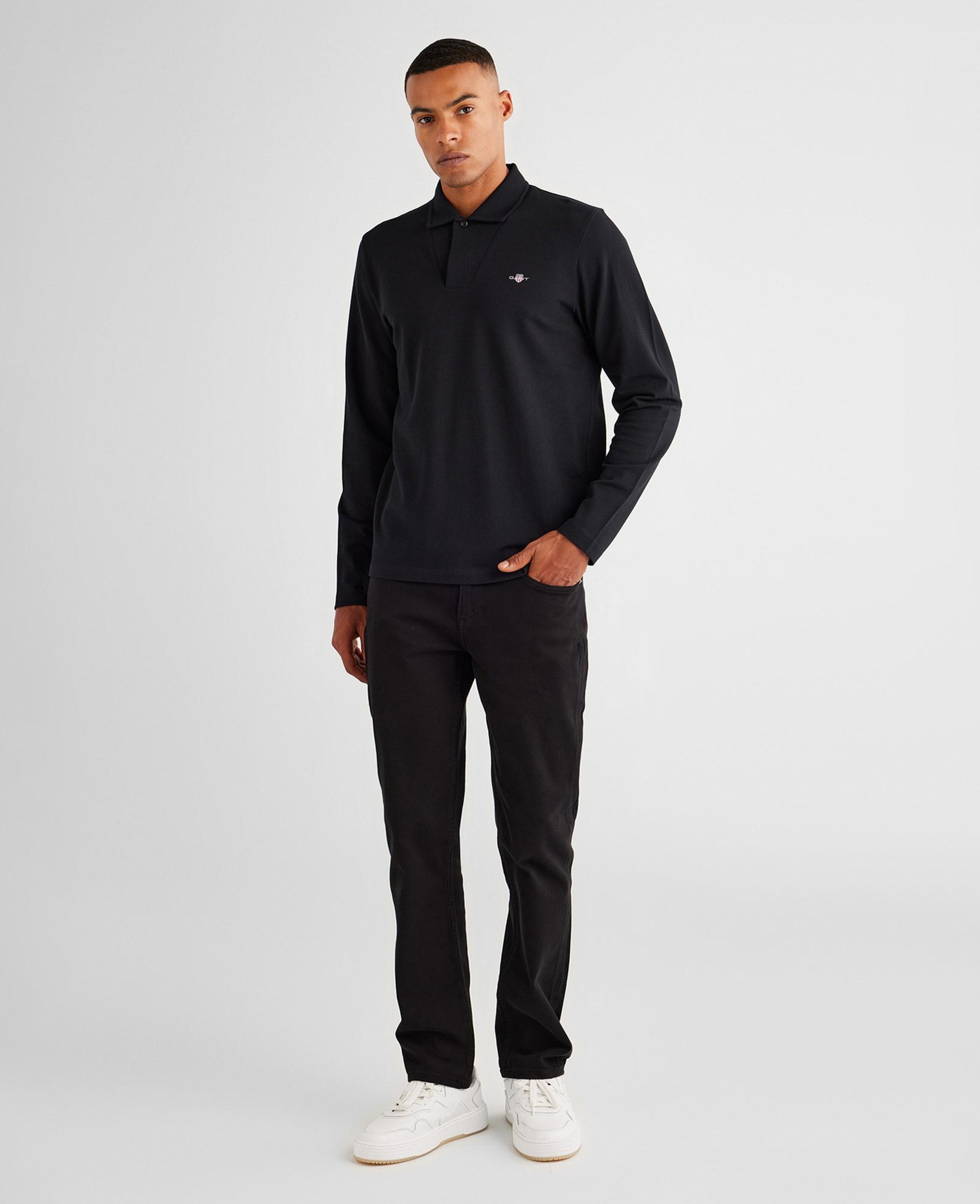 GANT Erkek Siyah Slim Fit Polo