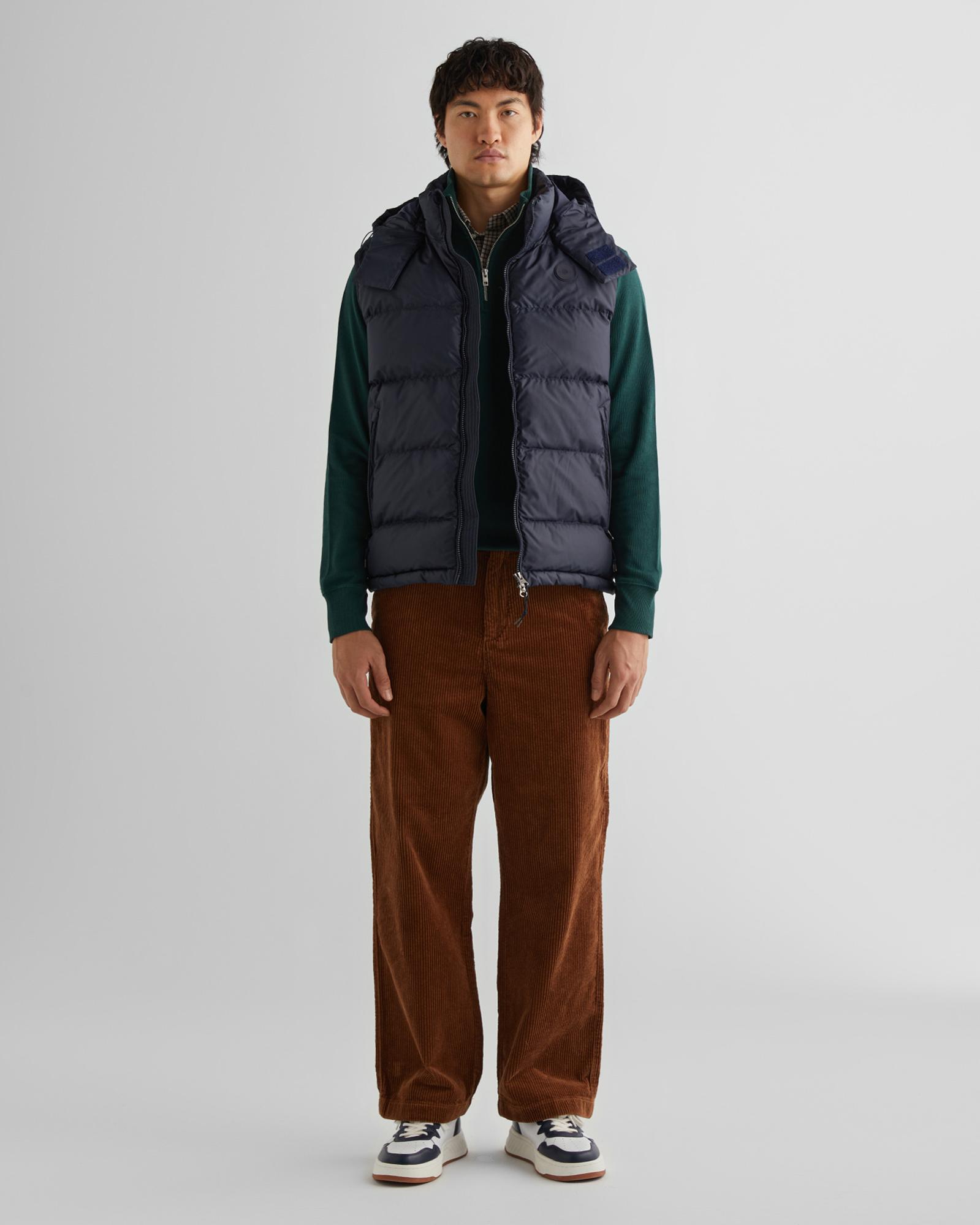 GANT Erkek Lacivert Kapüşonlu Yelek