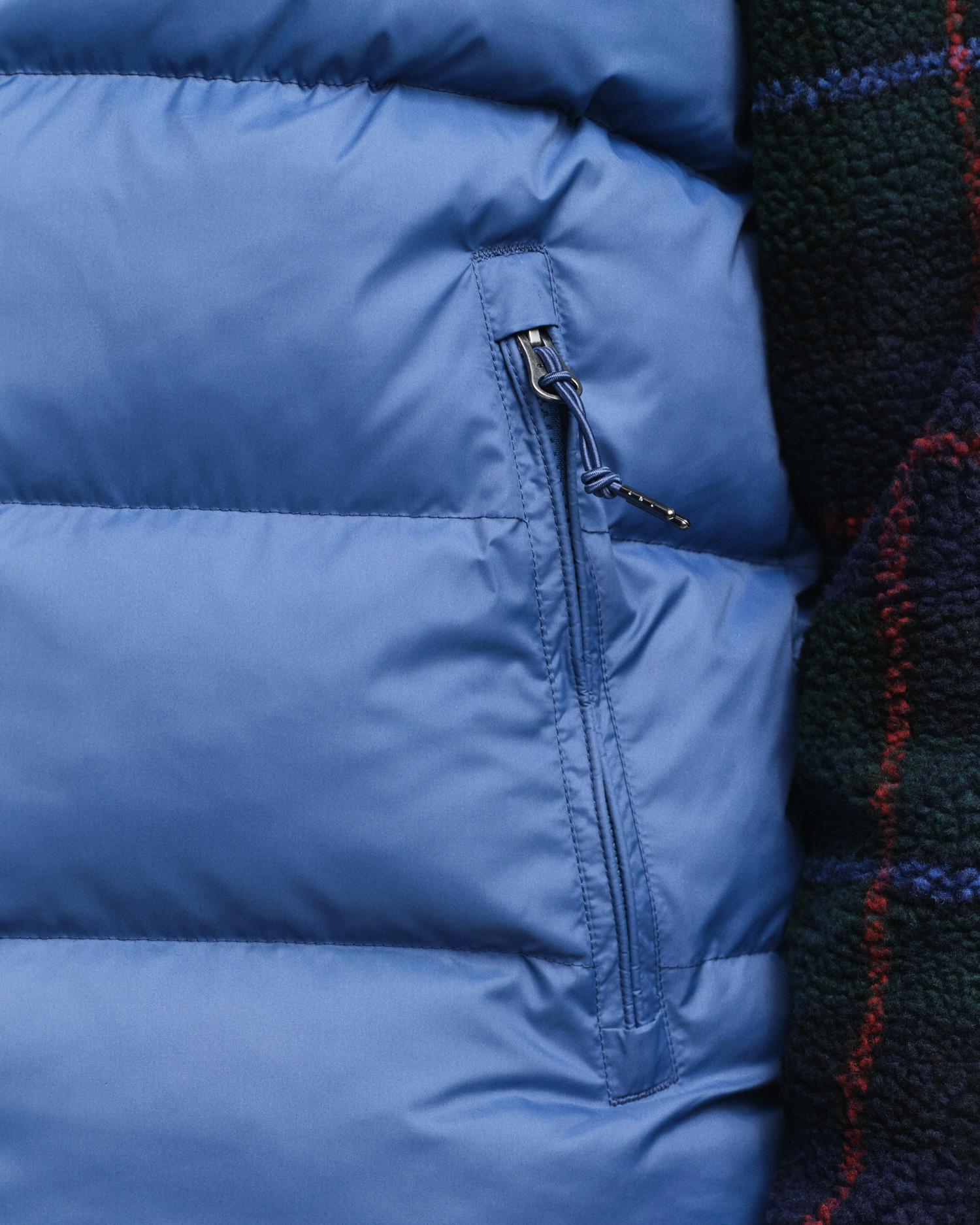 GANT Erkek Mavi Kapüşonlu Yelek