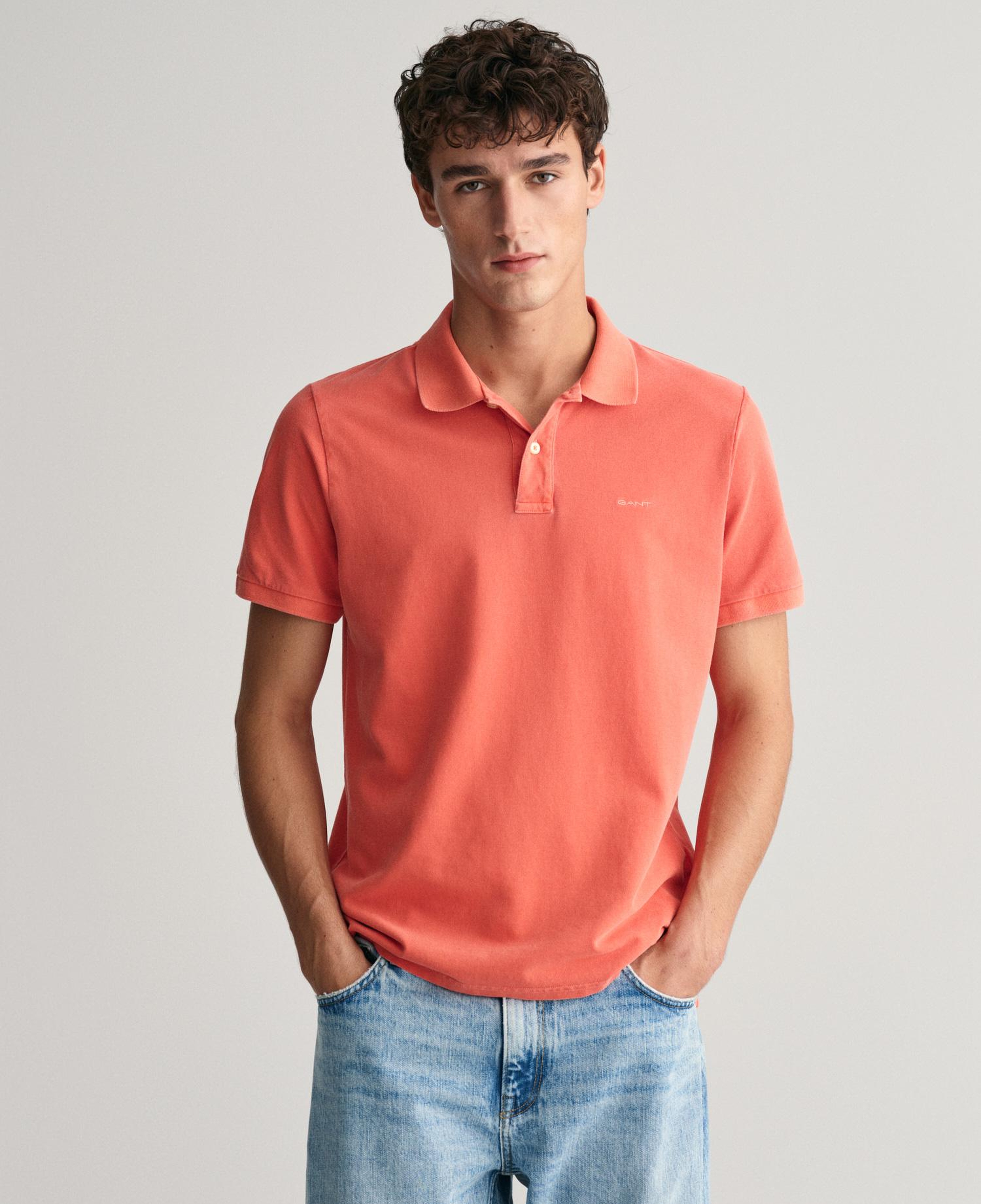 GANT Erkek Turuncu Regular Fit Polo