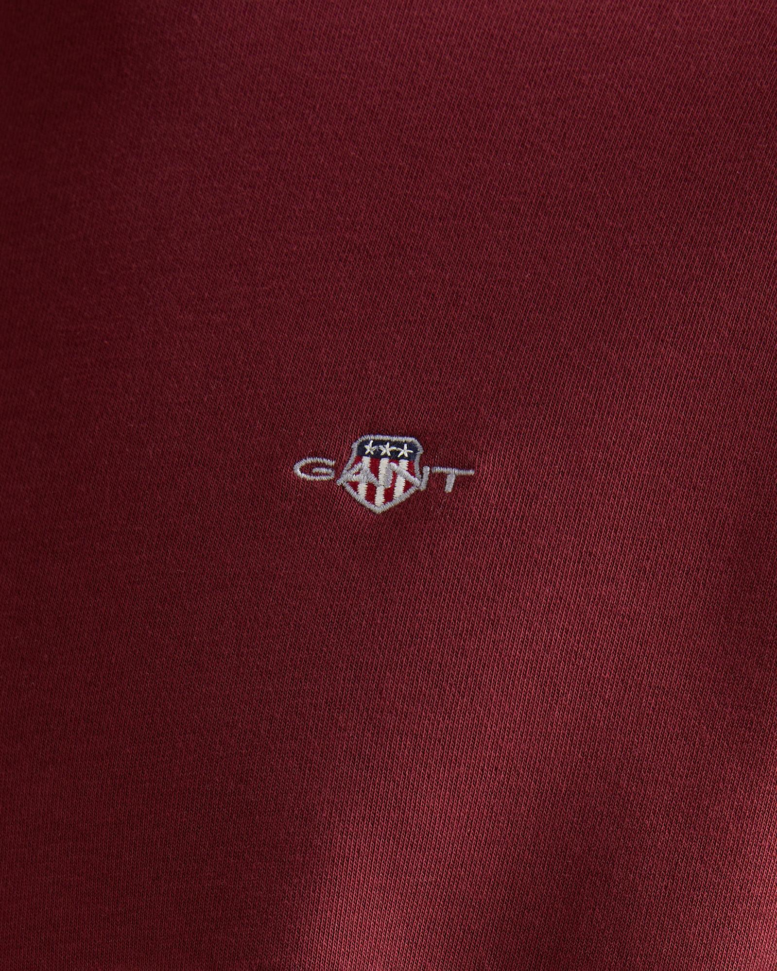 GANT Erkek Bordo Regular Fit Bisiklet Yaka Sweatshirt