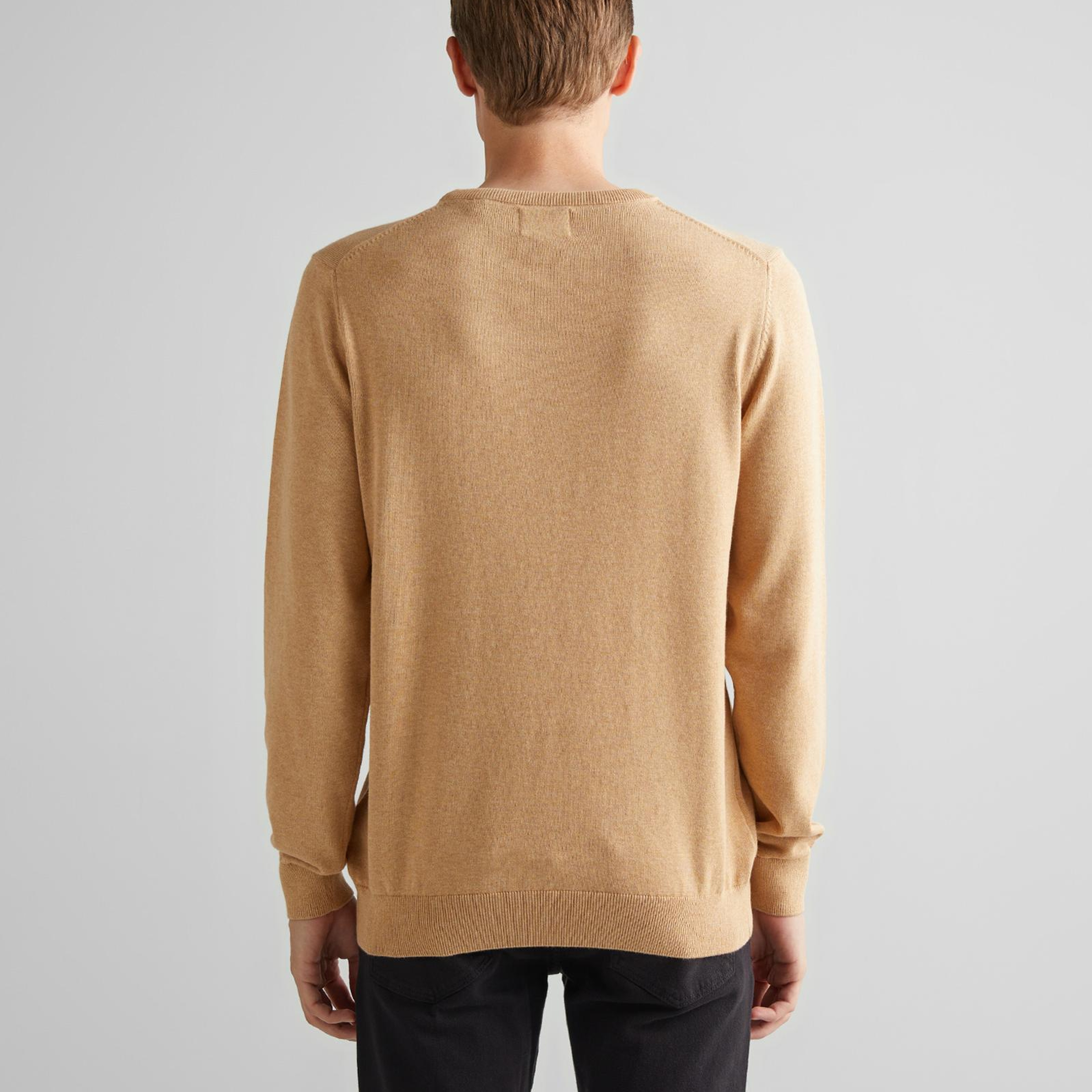 GANT Erkek Kahverengi Regular Fit Bisiklet Yaka Kazak