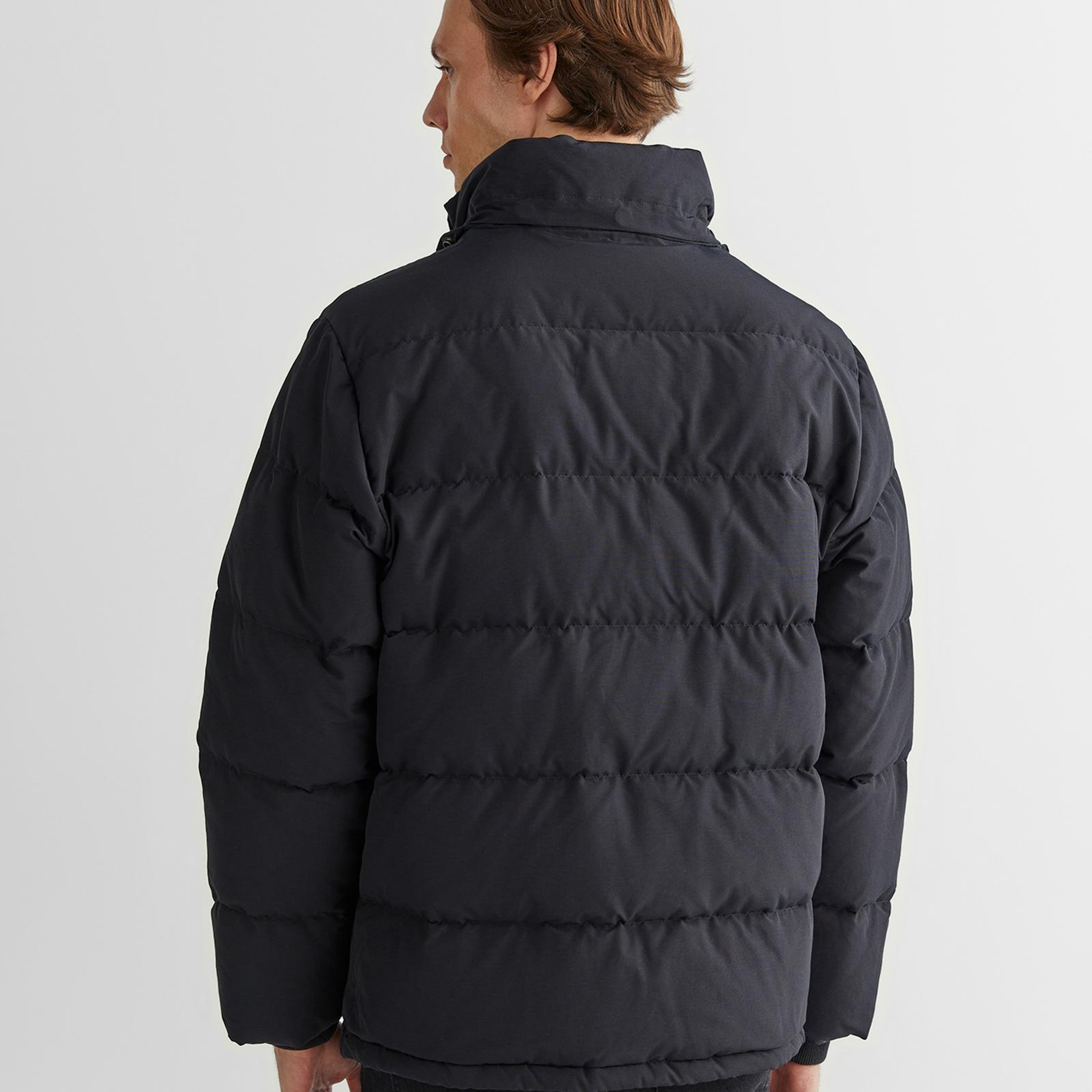 GANT Erkek Siyah Kapüşonlu Kaz Tüyü Mont