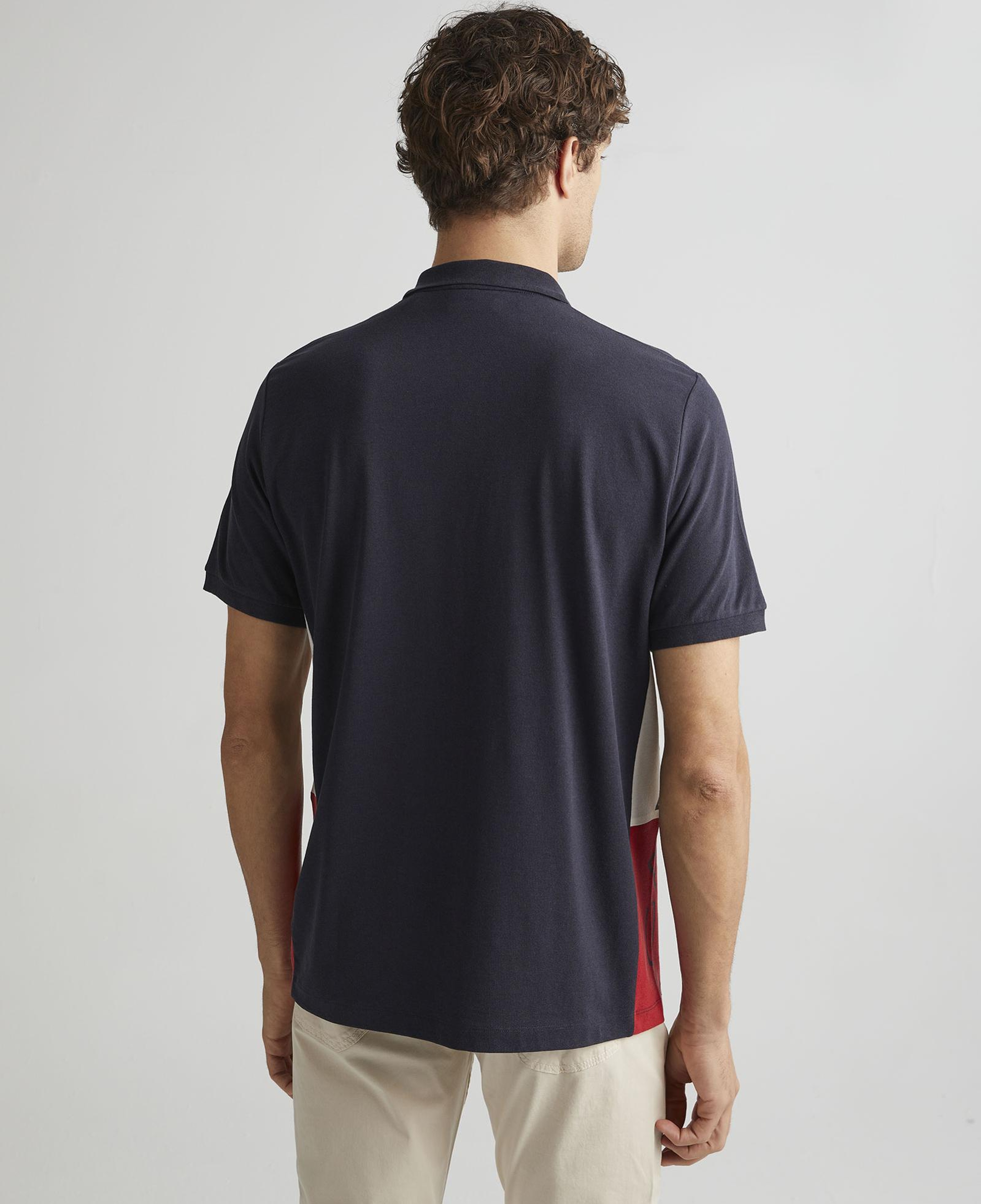 GANT Erkek Lacivert Regular Fit Renk Bloklu Polo
