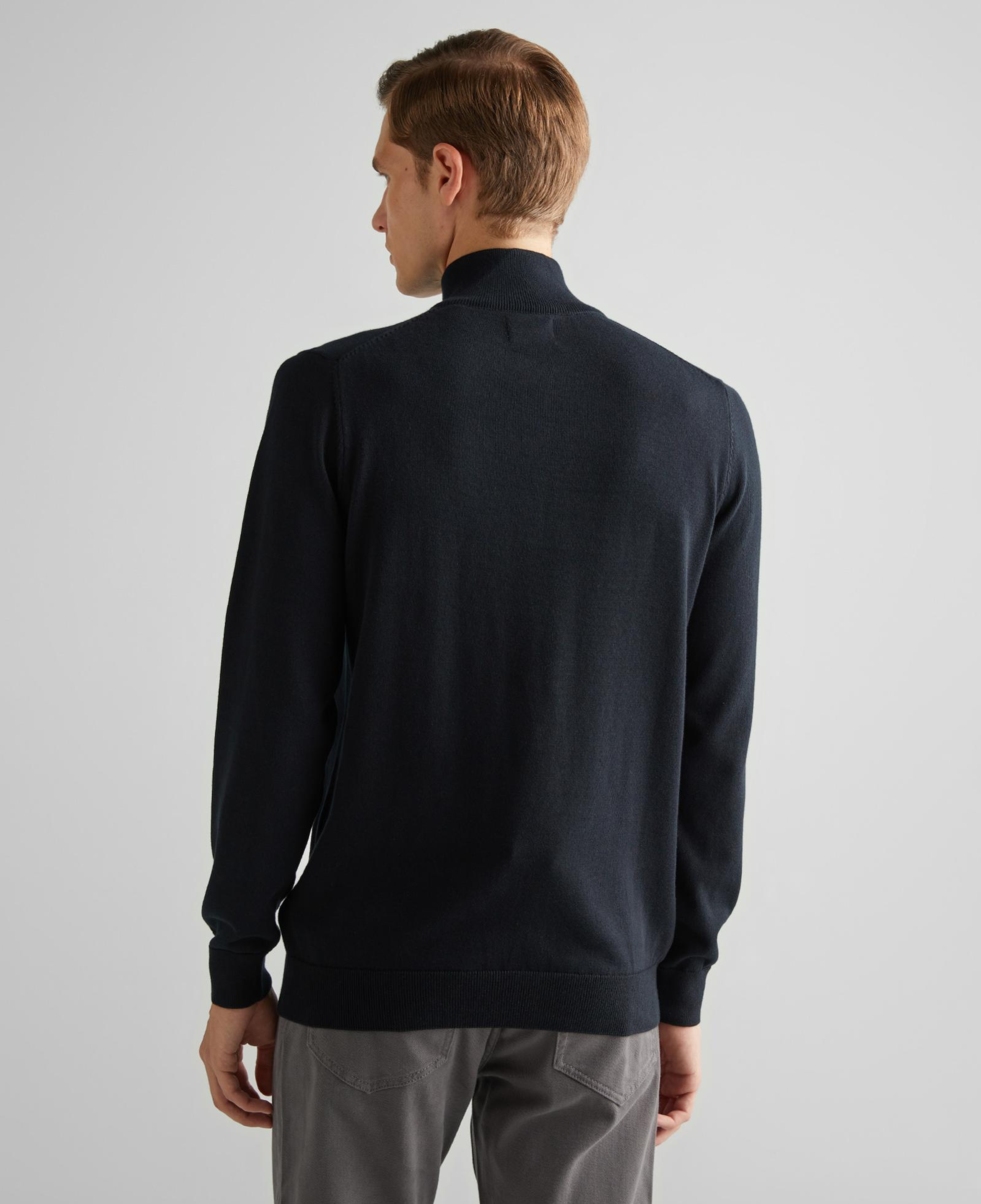 GANT Erkek Siyah Regular Fit Yarım Fermuarlı Kazak