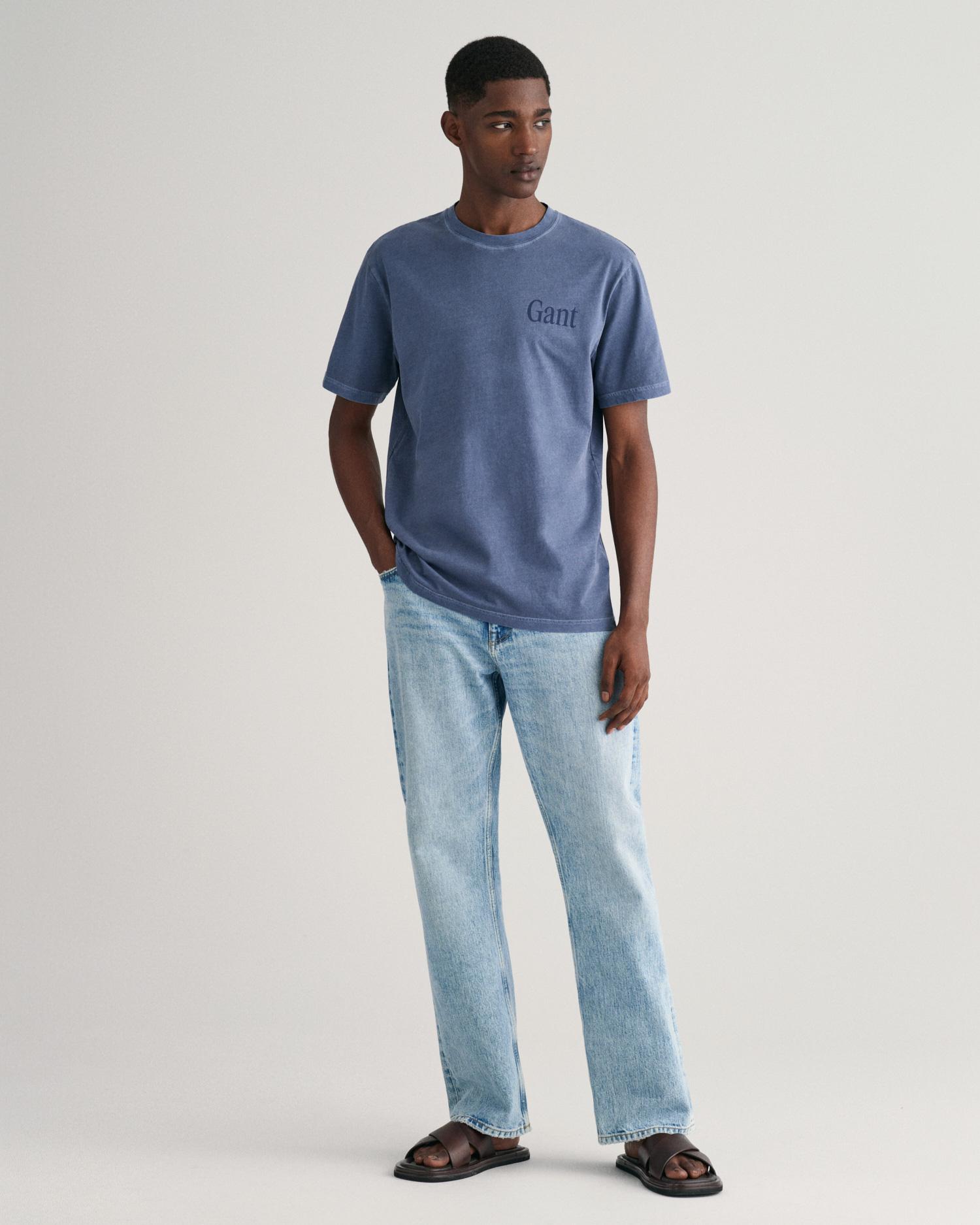 GANT Erkek Mavi Regular Fit T-Shirt