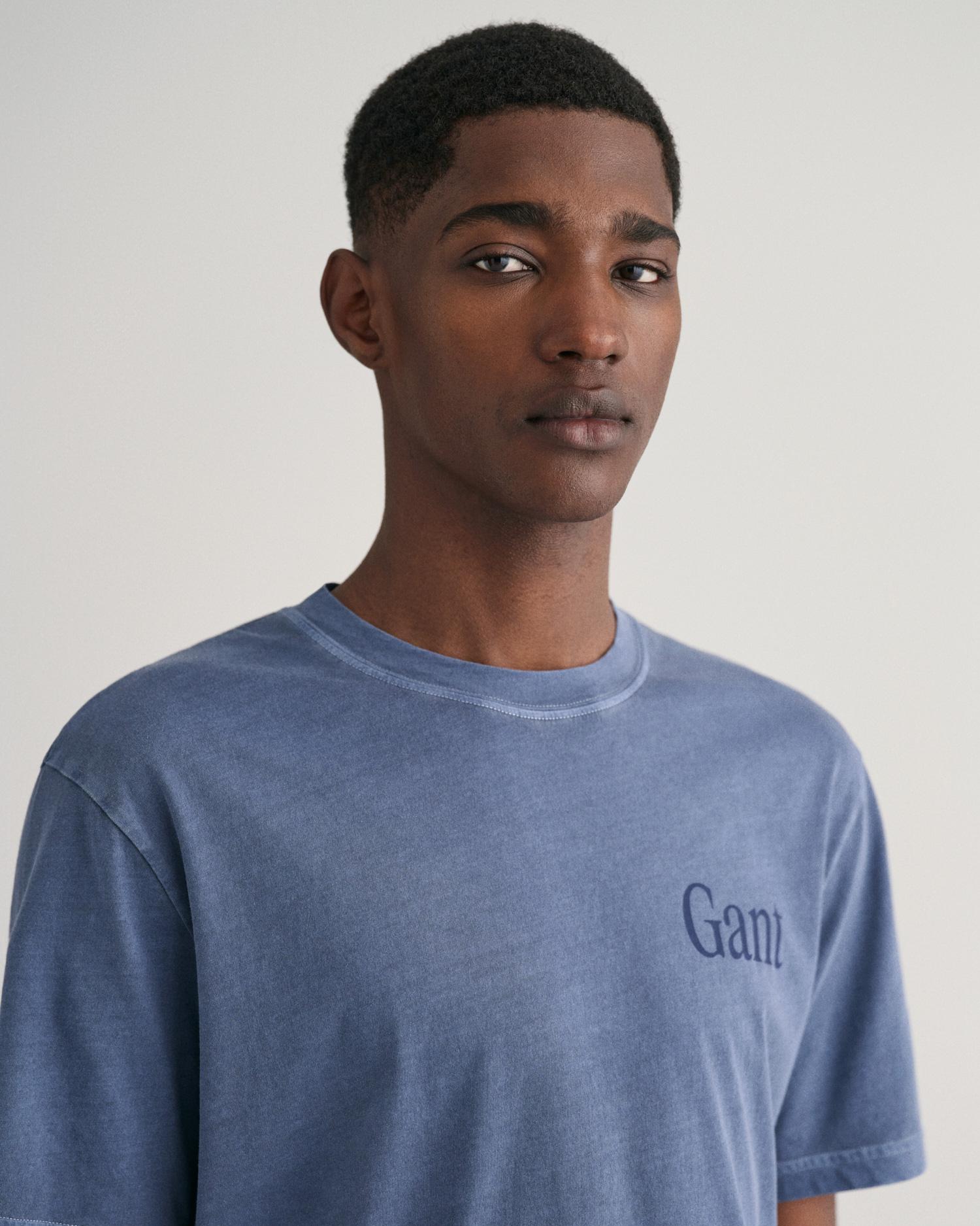 GANT Erkek Mavi Regular Fit T-Shirt