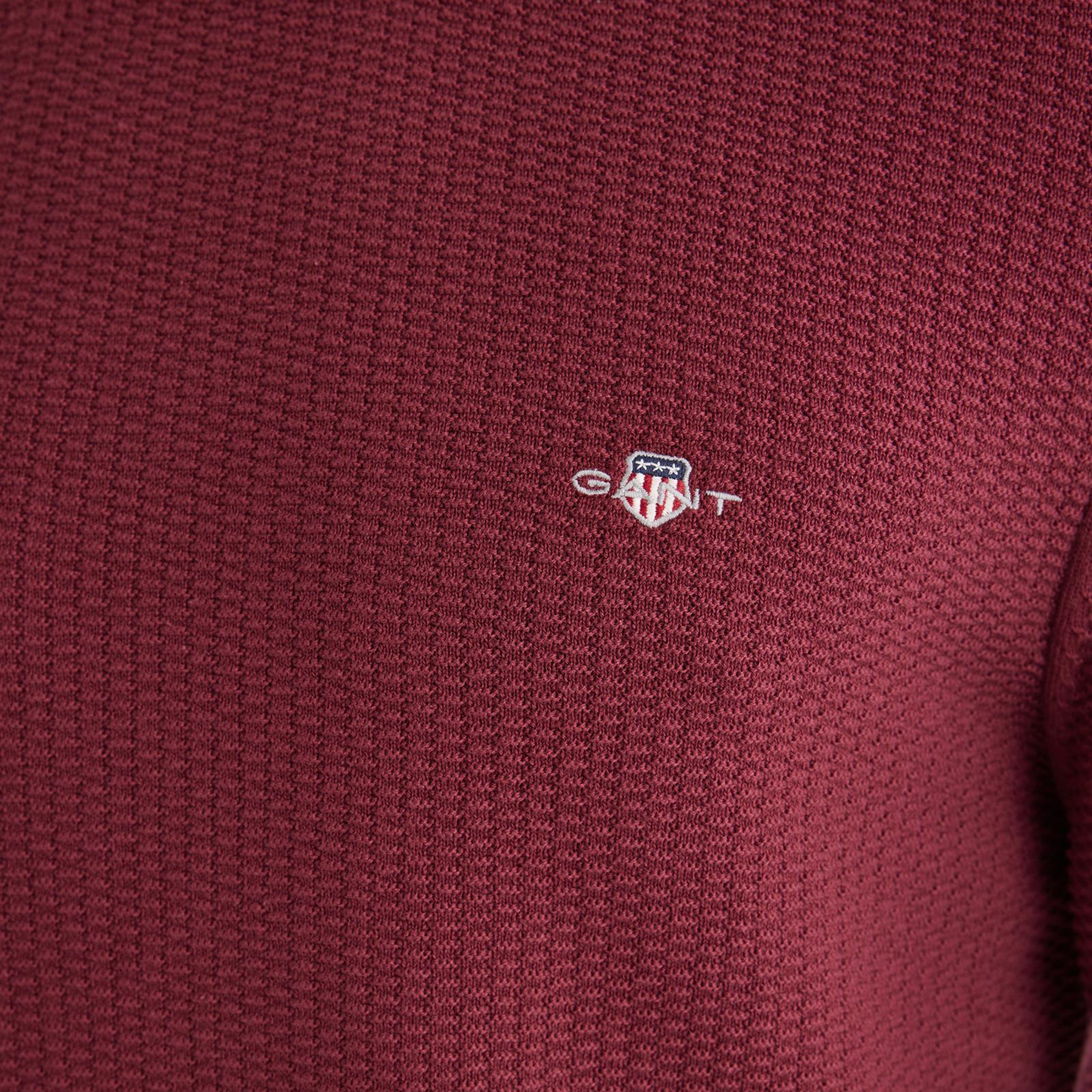 GANT Erkek Bordo Regular Fit Bisiklet Yaka Kazak