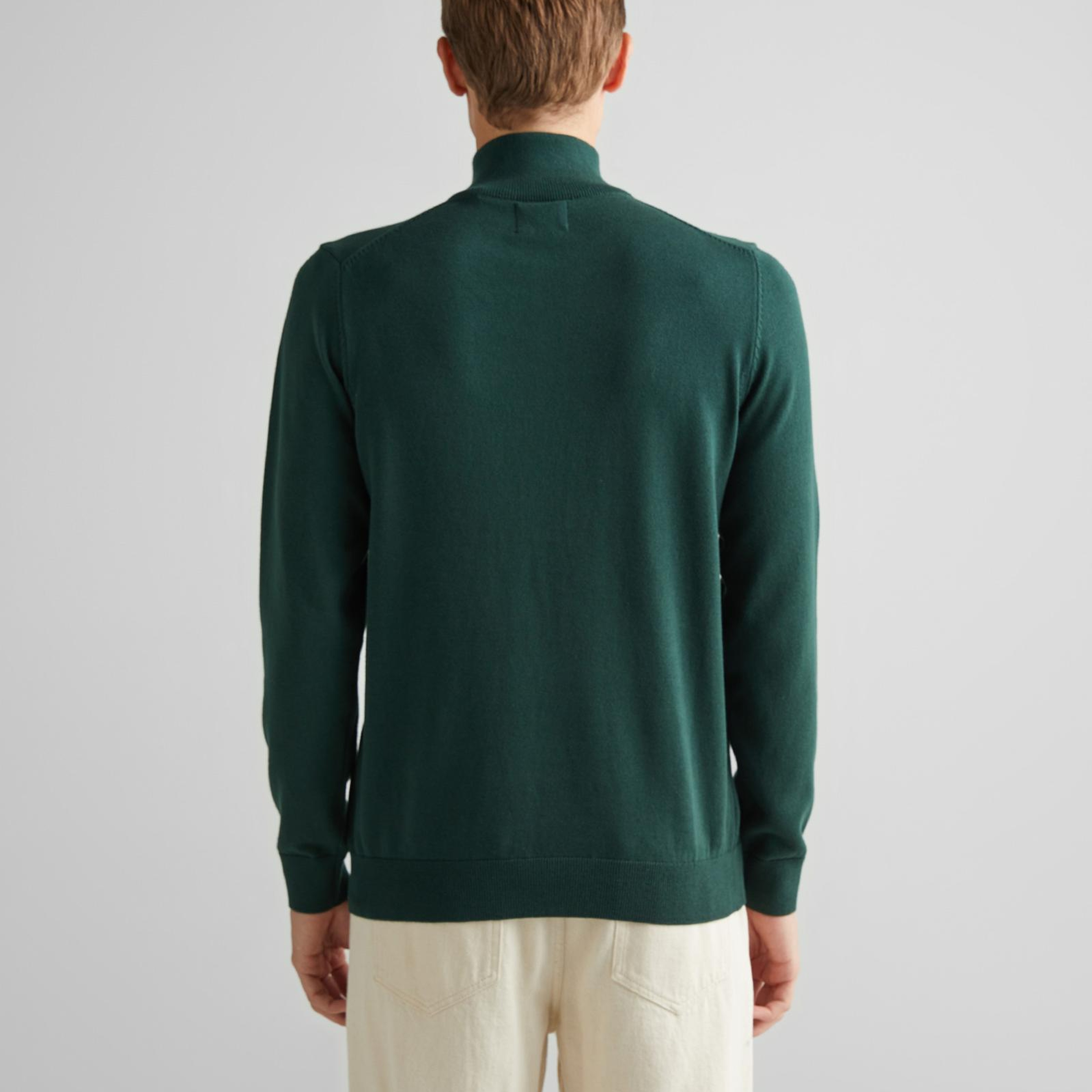 GANT Erkek Yeşil Regular Fit Yarım Fermuarlı Kazak