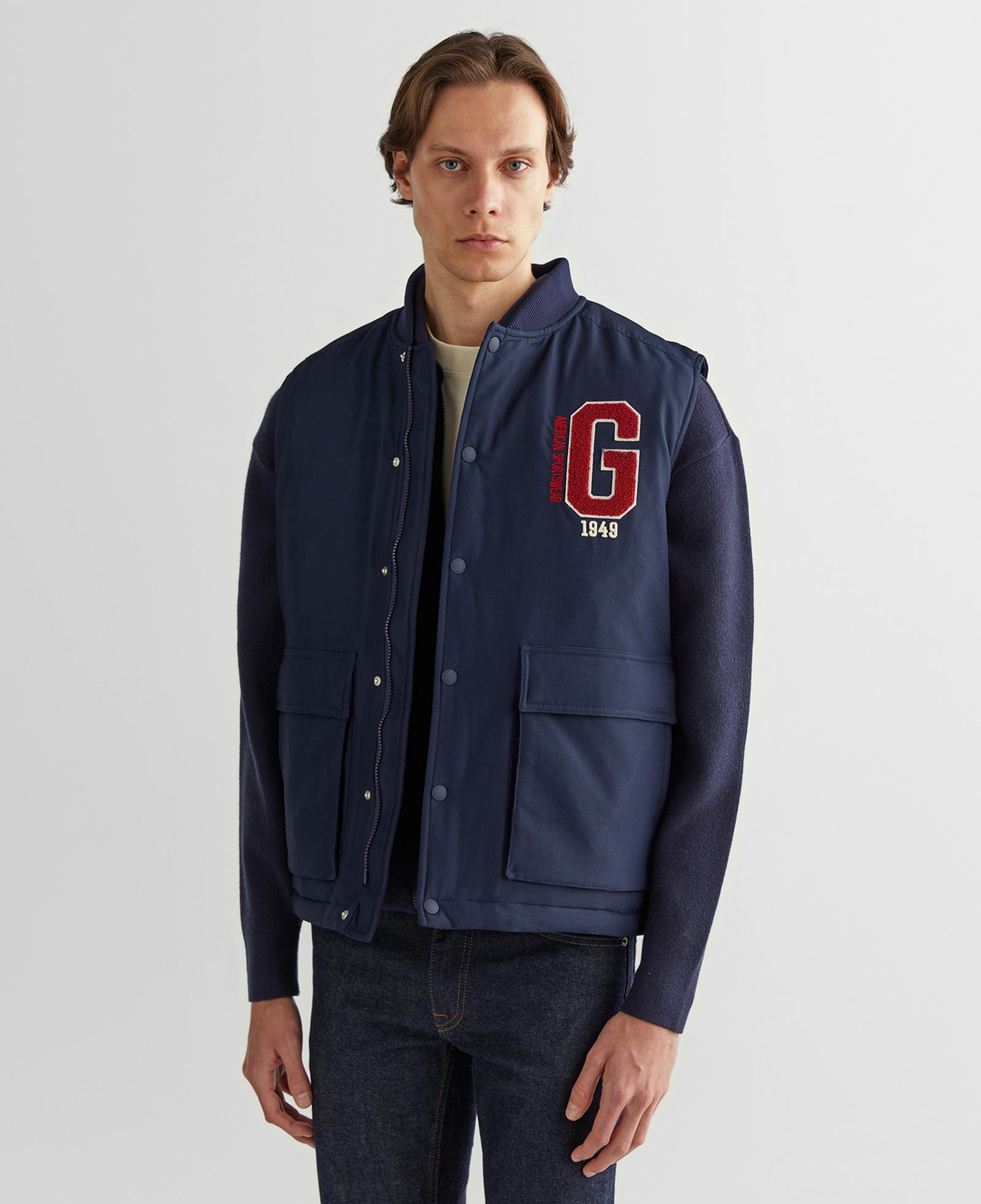 GANT Erkek Lacivert Hakim Yaka Logolu Yelek